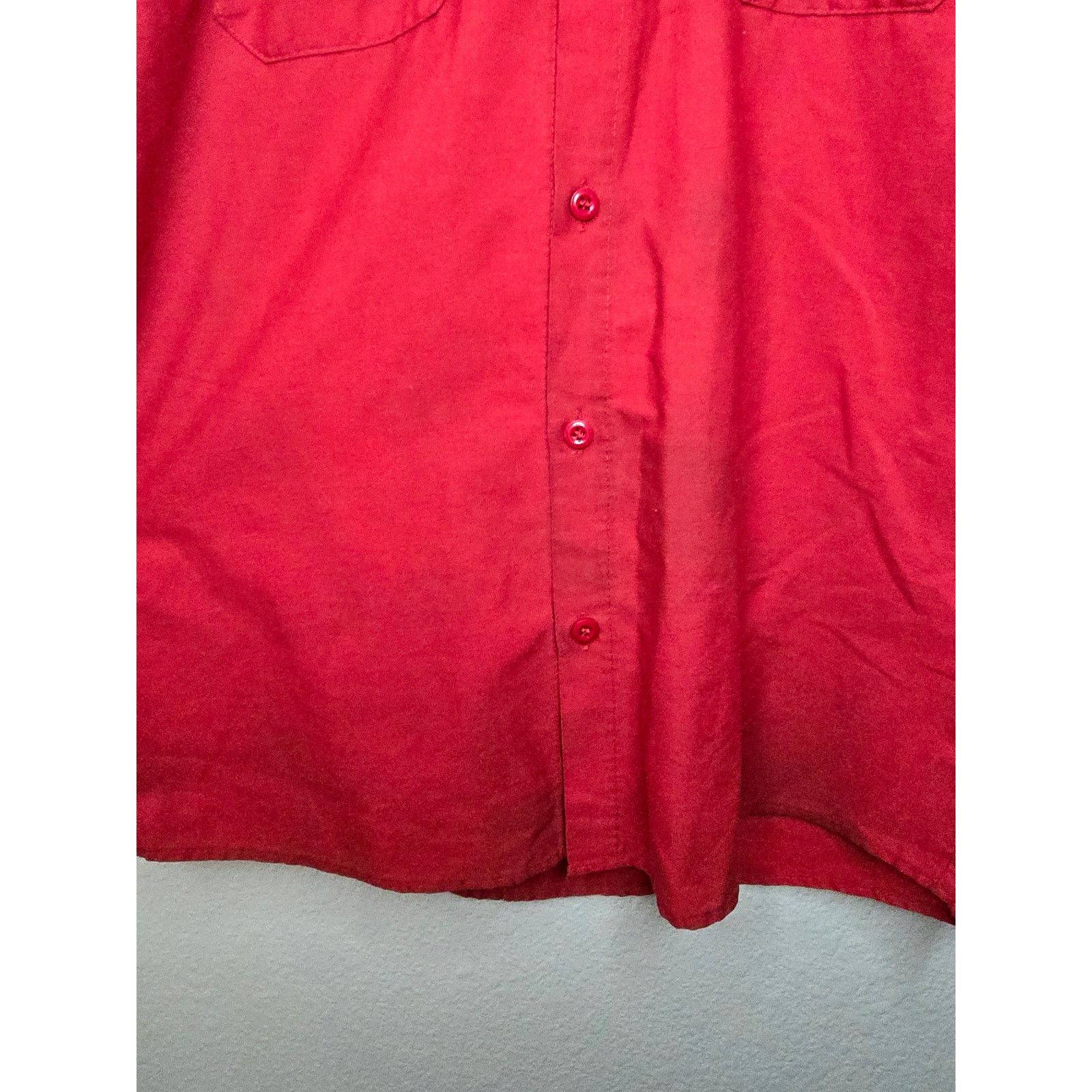 Vintage Vintage Red Kap Button Down L Red Workwear Pocket Shirt Size US L / EU 52-54 / 3 - 4 Thumbnail