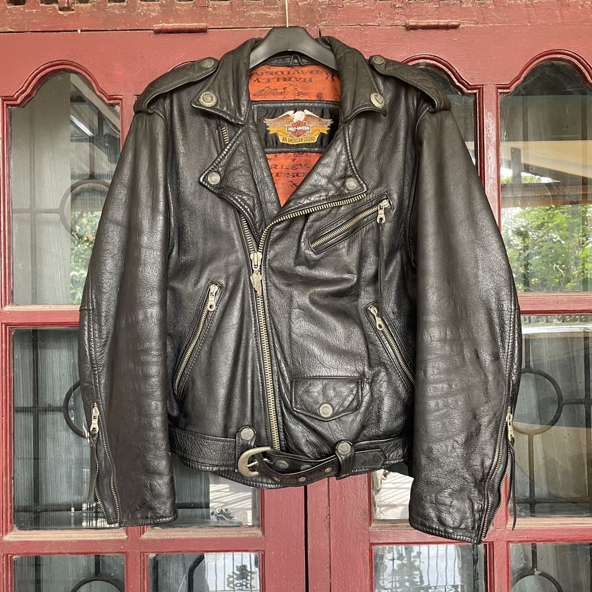 Harley Davidson Harley Davidson 00s - Classic Leather Biker Jacket Size US M / EU 48-50 / 2 - 1 Thumbnail