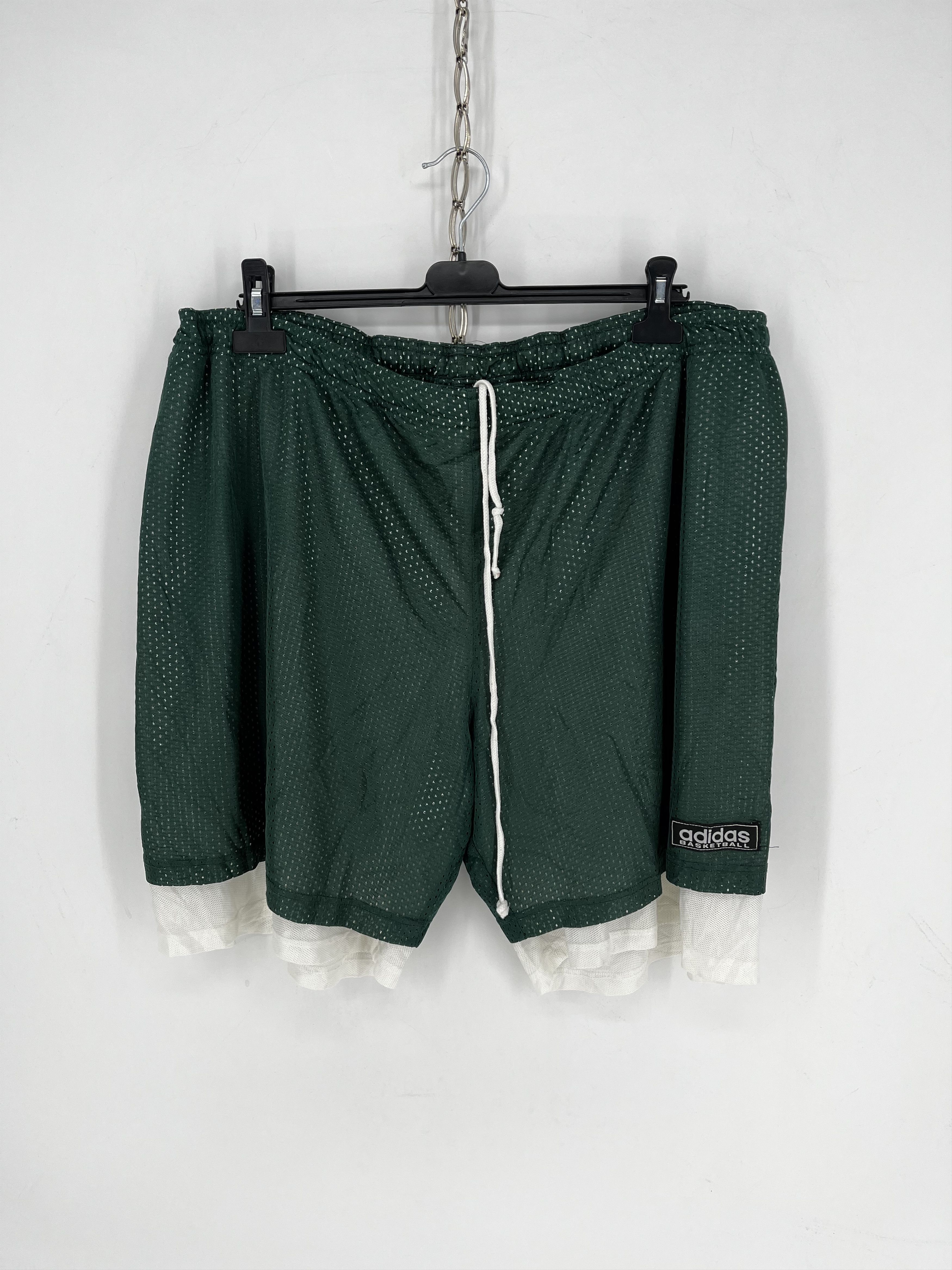 Adidas Adidas Basketball Vintage Shorts Green White 1990 Polyester Size US 42 / EU 58 - 2 Thumbnail