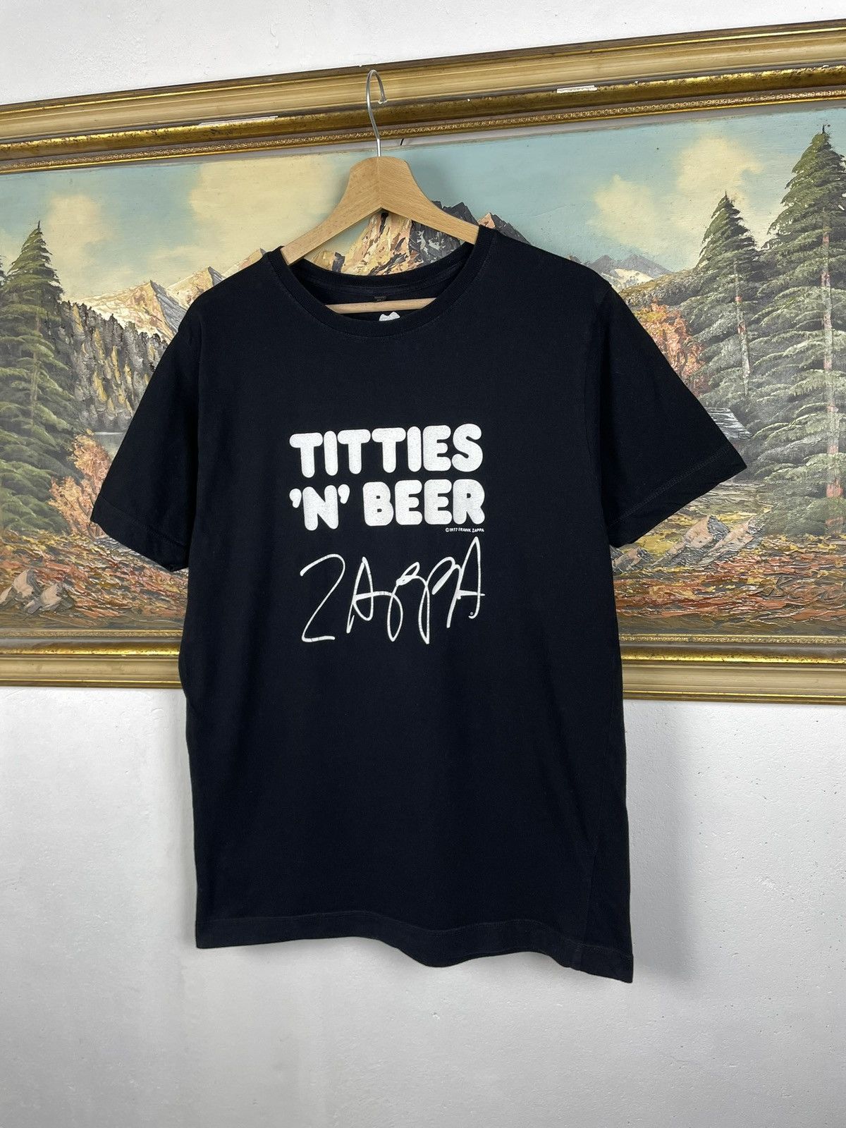 Band Tees Vintage 70’s Frank Zappa Titties N and Beer Tee Band Merch Size US M / EU 48-50 / 2 - 2 Thumbnail