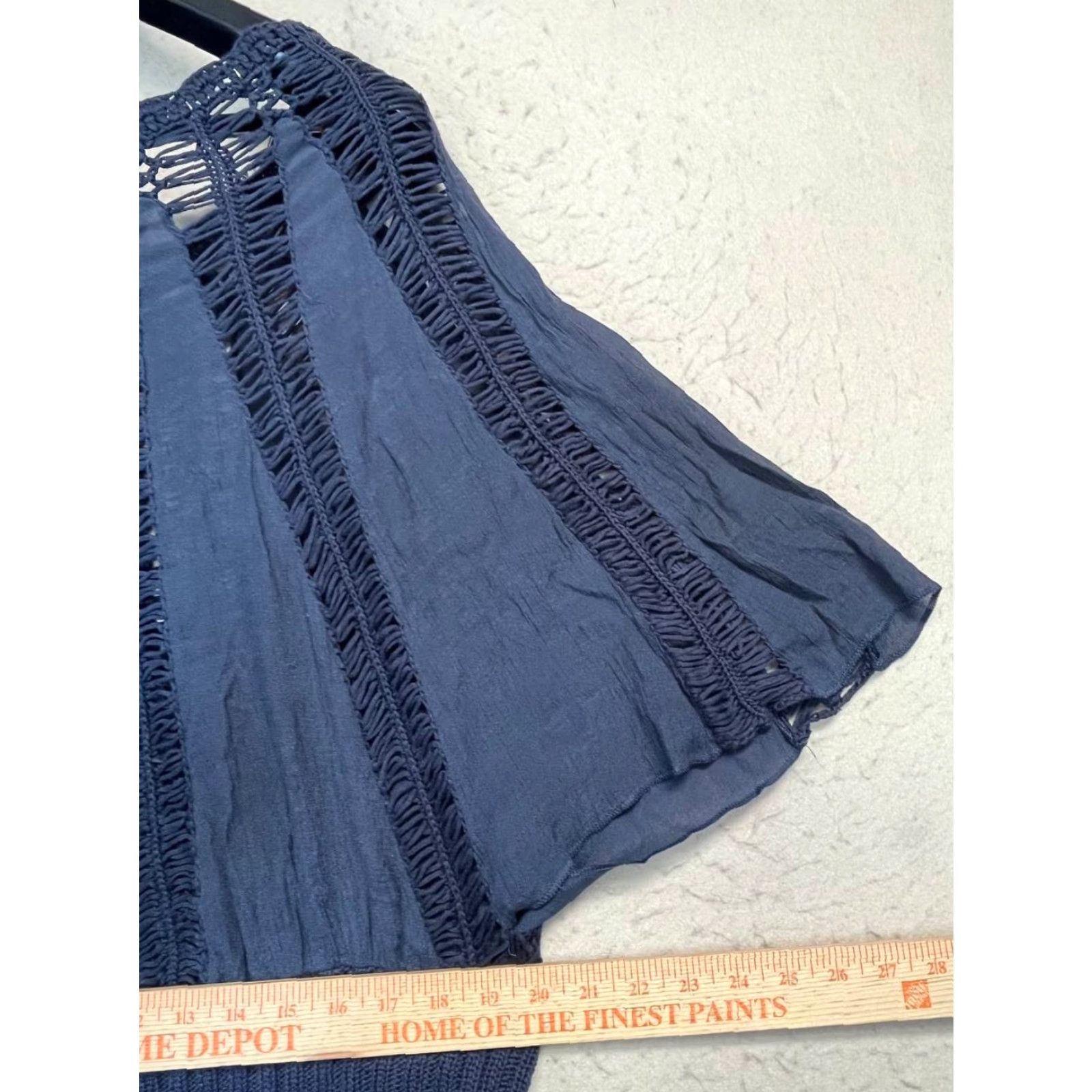 Vintage Tiny Blouse Shirt L Women Blue Lightweight Boho Cap Sleeve Collared Love Size Large Size L / US 10 / IT 46 - 4 Thumbnail