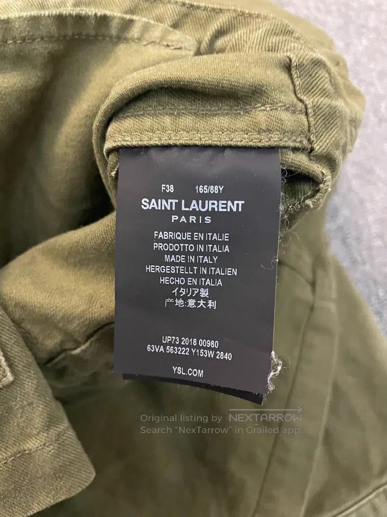 Saint Laurent Paris Saint Laurent Paris Military Green Gold Thread Court Embro Size XS / US 0-2 / IT 36-38 - 3 Thumbnail