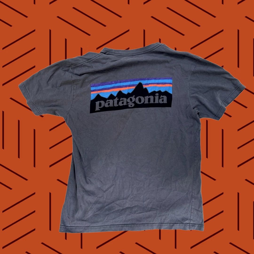 Patagonia Patagonia Organic Cotton Tee Mens S Gray Short Sleeve Back Logo Size US 29 - 1 Thumbnail
