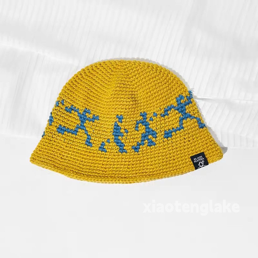 Japanese Brand Unisex outdoor utility pattern festival bucket knit hat Size ONE SIZE - 1 Preview