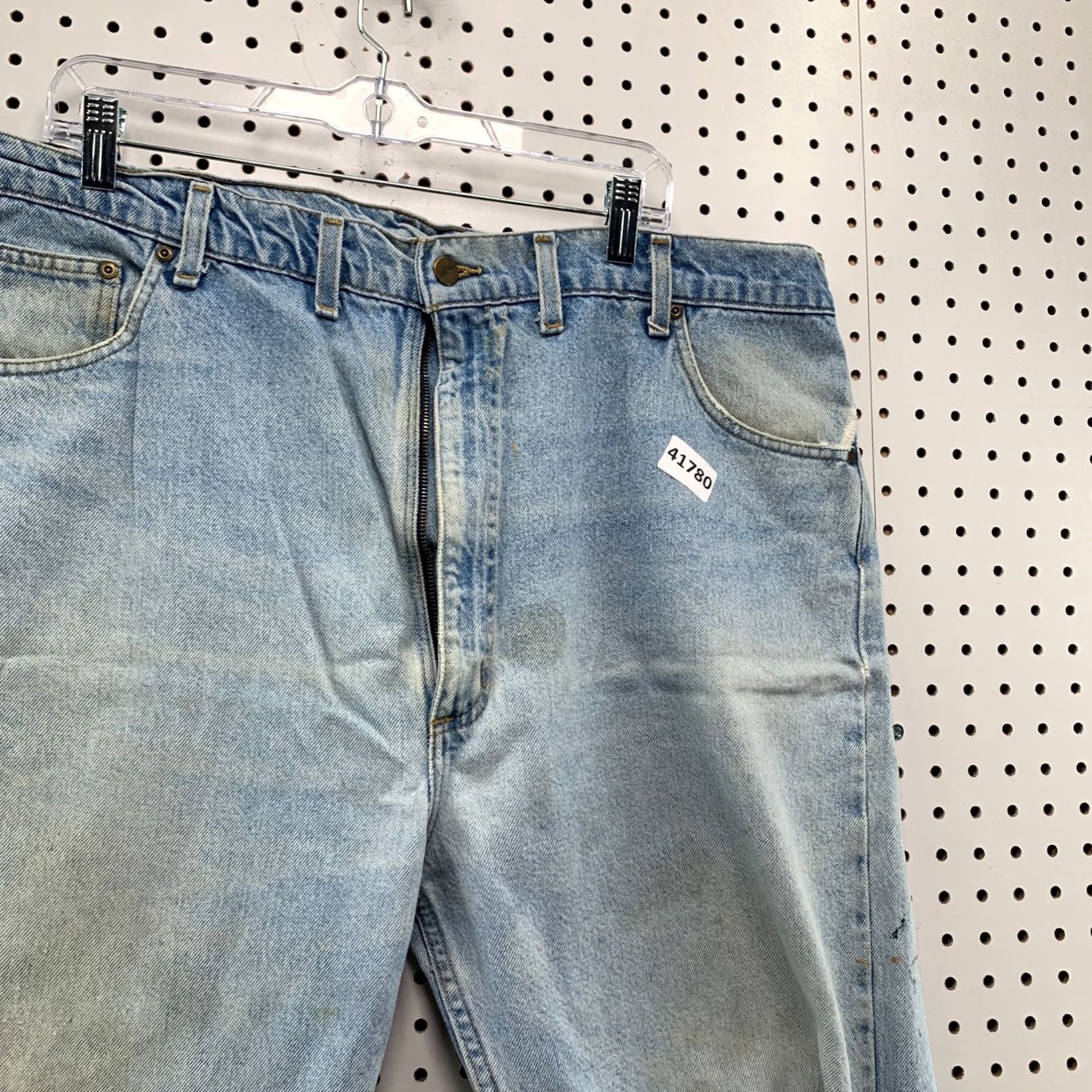 Carhartt VINTAGE Carhartt Shorts Denim Bermuda Mens 44x32 Light Wash Distress 10 in Inseam 5-Pocket Blue Baggy Casual Workwear Size US 44 / EU 60 - 5 Thumbnail