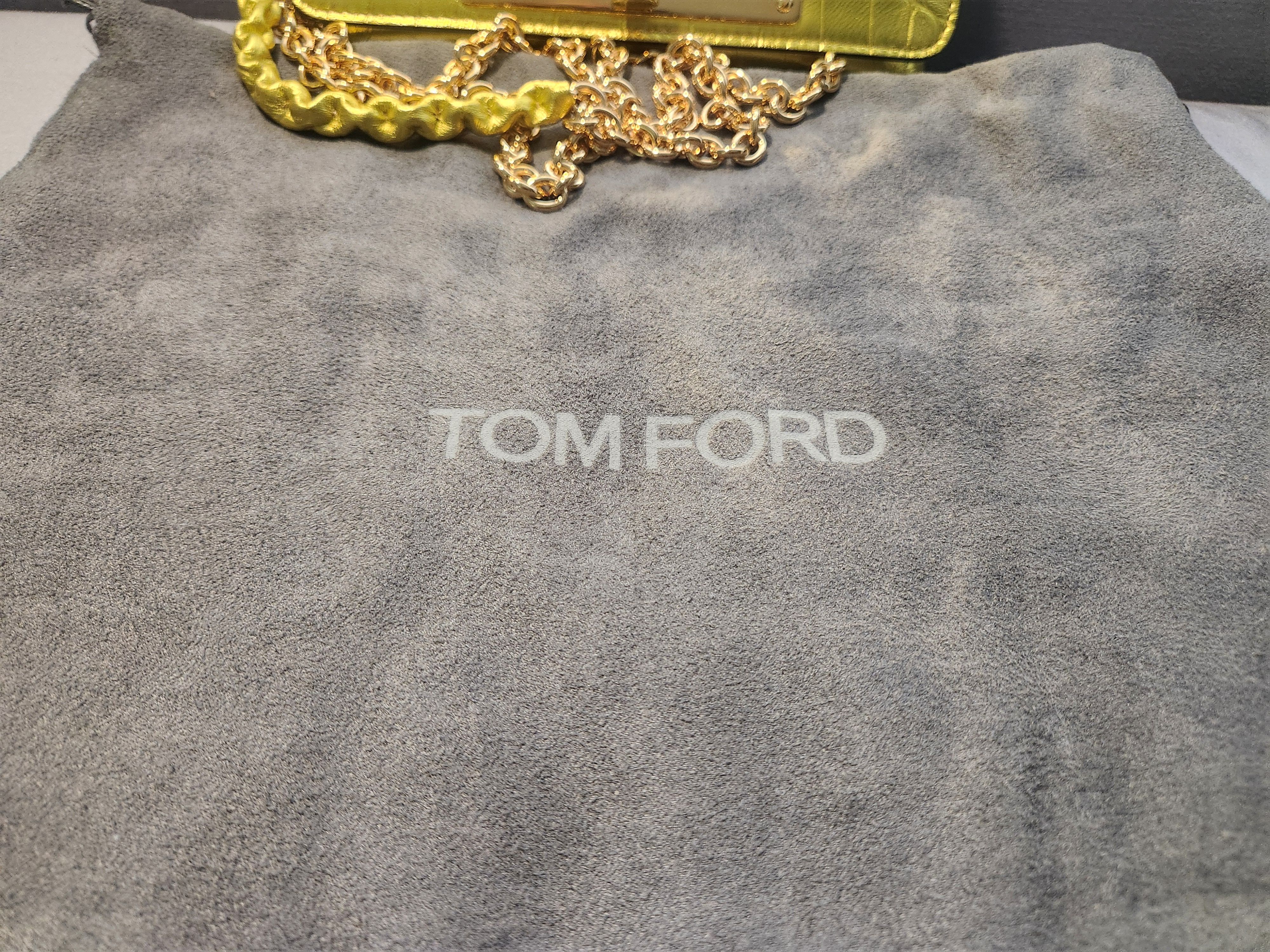Tom Ford Metallic Stamped Croc Natalia Mini Shoulder Bag Size ONE SIZE - 7 Thumbnail