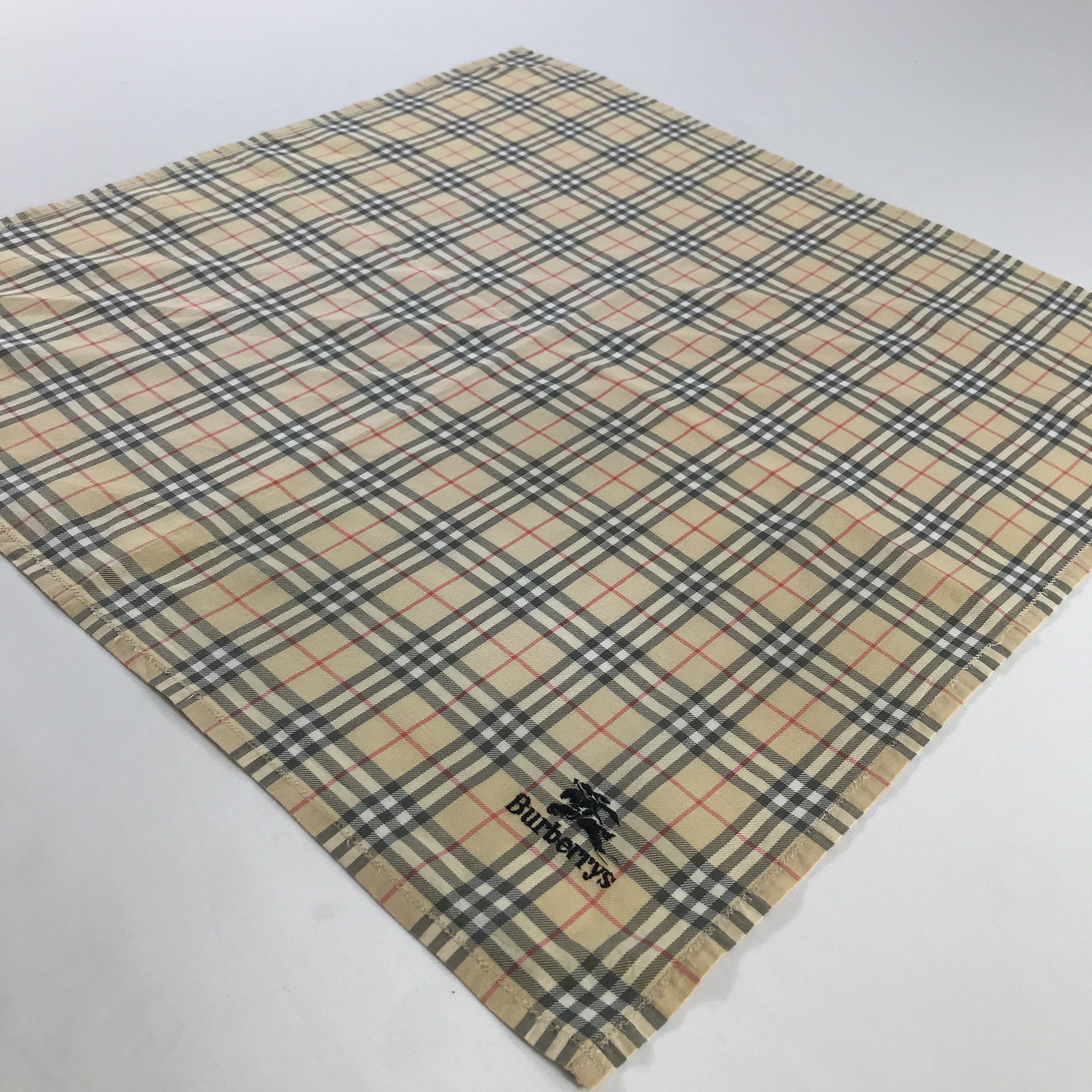 Burberry × Vintage Burberry Bandana / Handkerchief / Neckerchief - S873 Size ONE SIZE - 2 Thumbnail