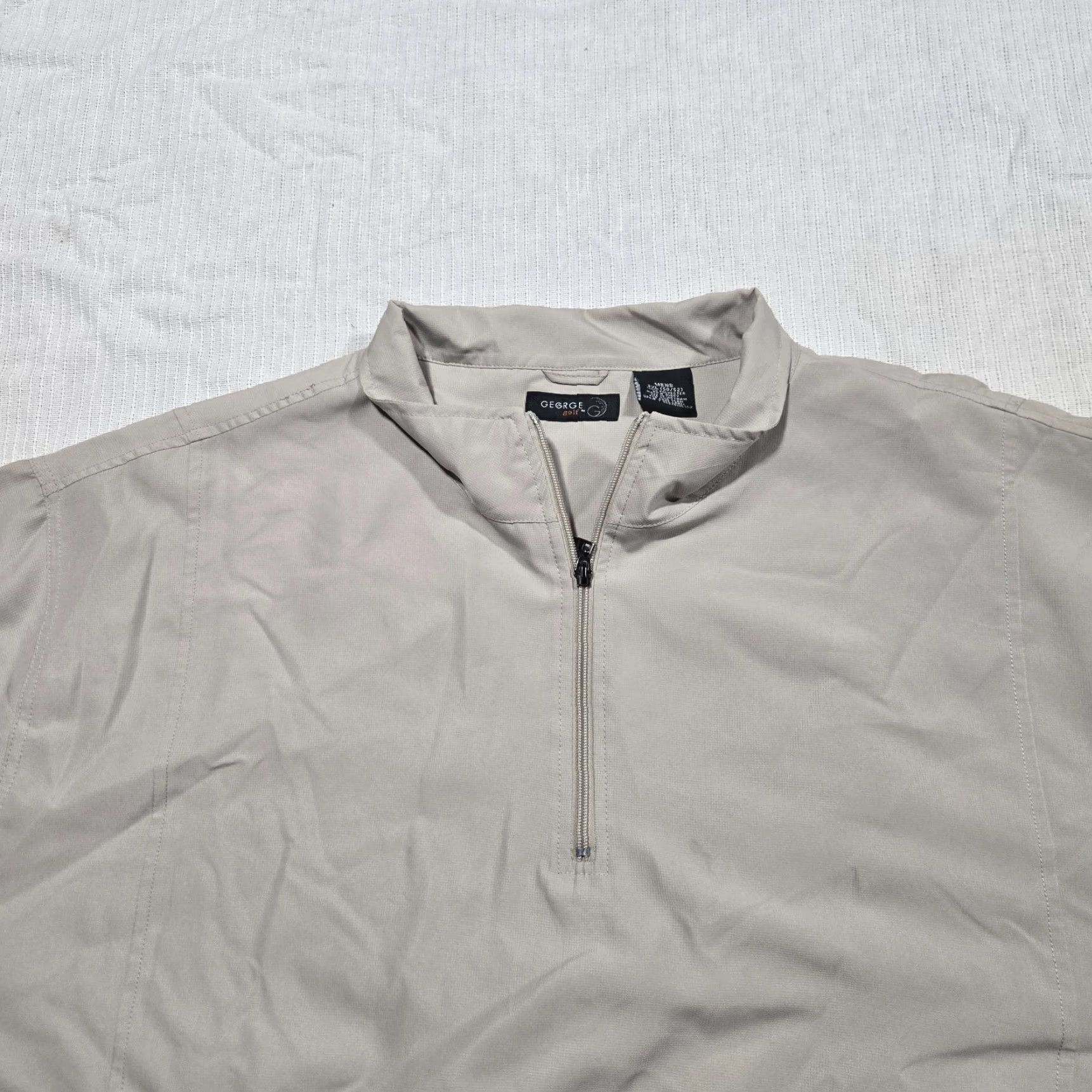 George George Golf Jacket Men's 2XL Tan Pullover Detachable Sleeves Windbreaker 1/4 Zip Size US XXL / EU 58 / 5 - 2 Thumbnail