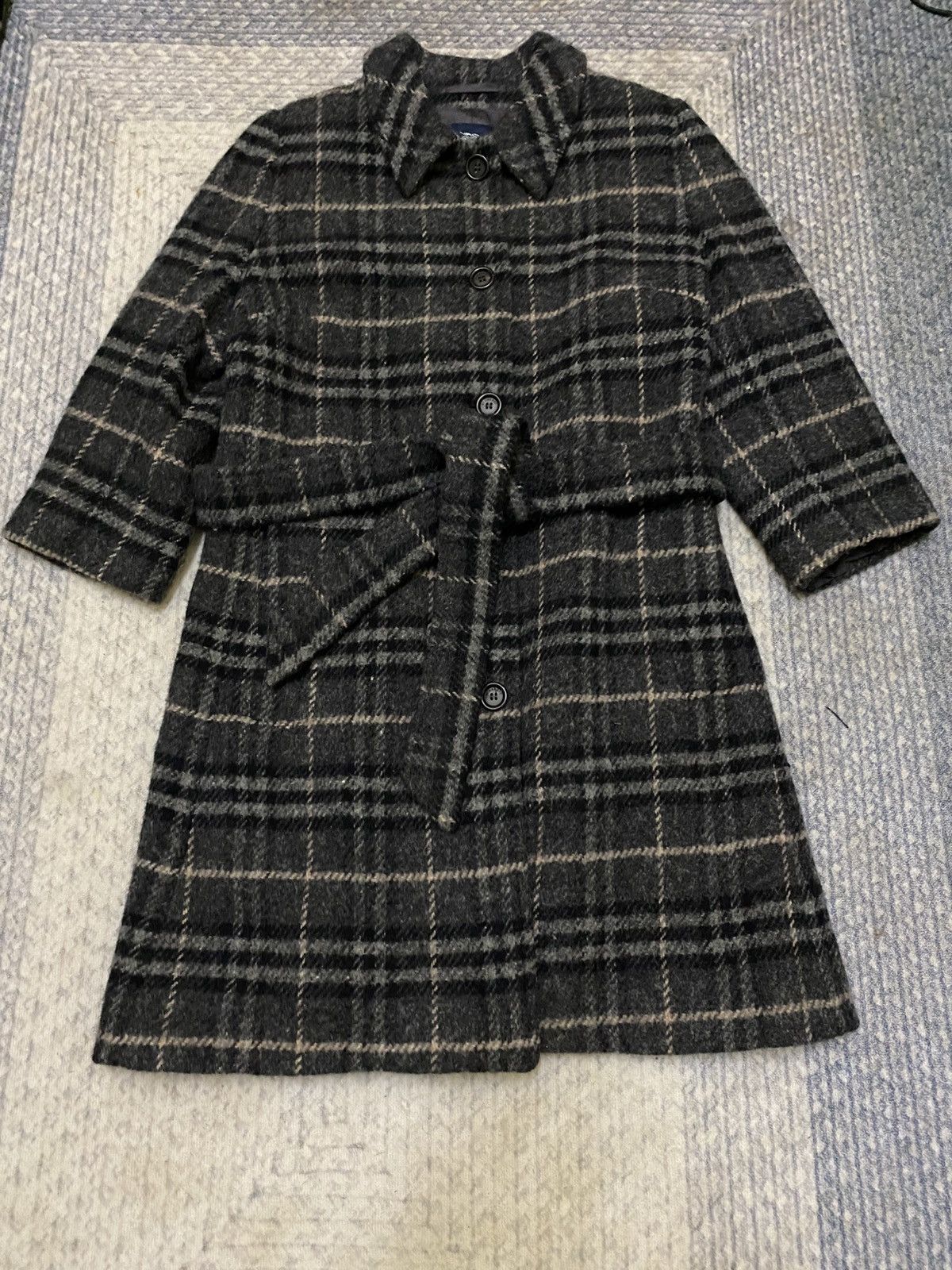 Burberry BURBERRY LONDON WOOL PLAID BELTED COAT Size M / US 6-8 / IT 42-44 - 5 Thumbnail