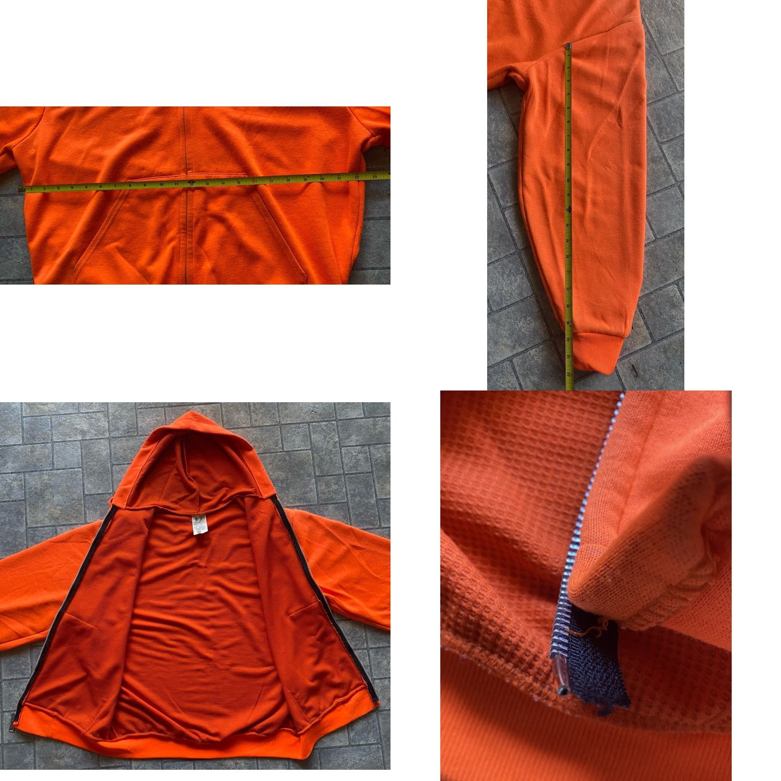 Vintage VINTAGE Orange Men’s L Hunting Hoodie Full Zip Hooded Lined Made In USA 80s 90s Size US L / EU 52-54 / 3 - 9 Thumbnail