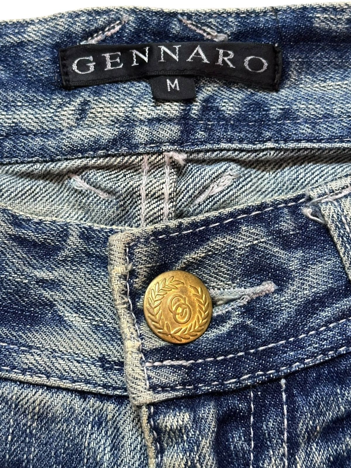 Gene Par Yukio Mishiba Vintage Gennaro Flare Faded Grunge Ripped Distressed Denim Size US 30 / EU 46 - 5 Thumbnail