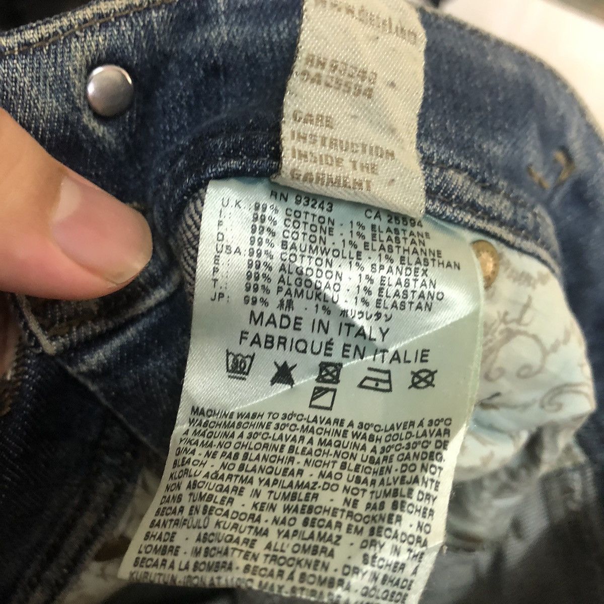 Diesel Diesel italy Black Distressed ripped Denim Pants #A2117 Size 27" / US 4 / IT 40 - 24 Thumbnail