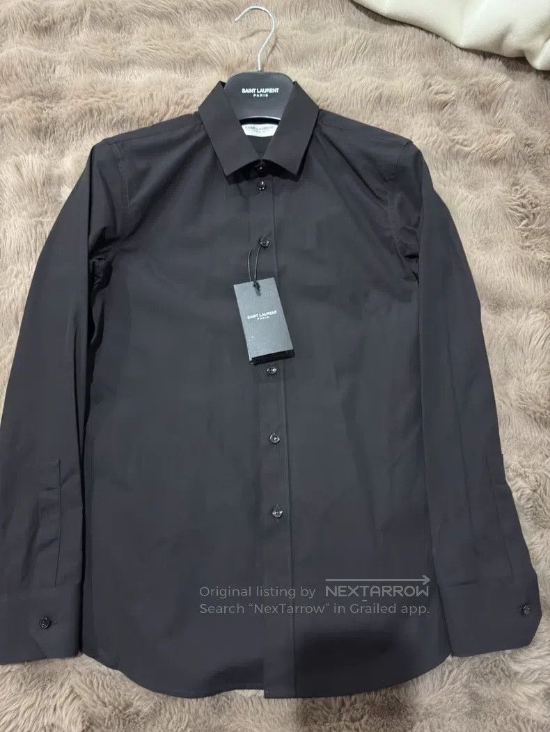 Saint Laurent Paris Saint Laurent Paris Solid Black Shirt Size XS / US 0-2 / IT 36-38 - 8 Thumbnail