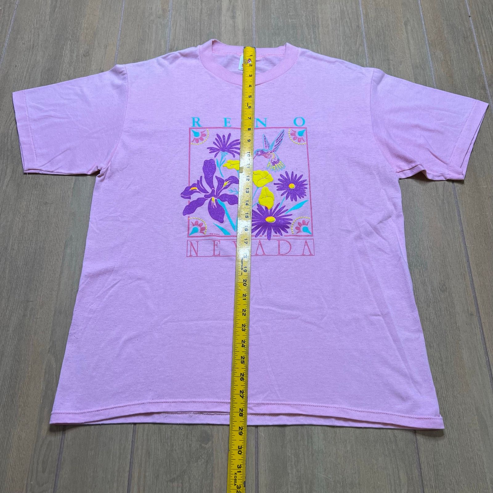 Jerzees Vintage 90s Reno Nevada hummingbird and flowers travel Sz XL Size US XL / EU 56 / 4 - 5 Thumbnail