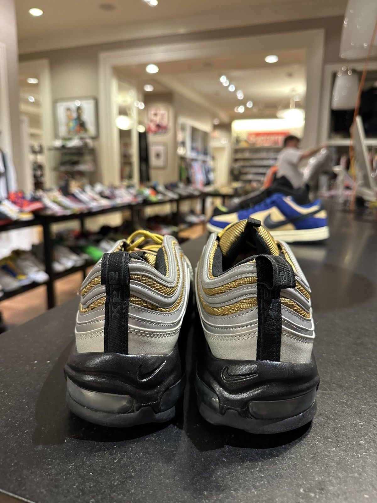 Nike Air max 97 silver gold Size US 11.5 / EU 44-45 - 6 Thumbnail