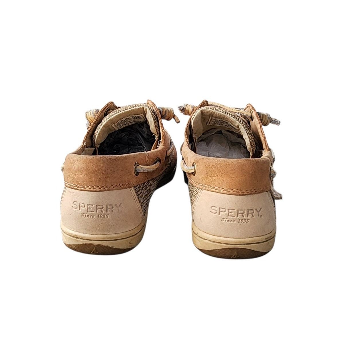 Sperry Sperry Songfish Linen Oat Leather Top Sider Boat Shoes 8 Size US 8 / IT 38 - 3 Thumbnail