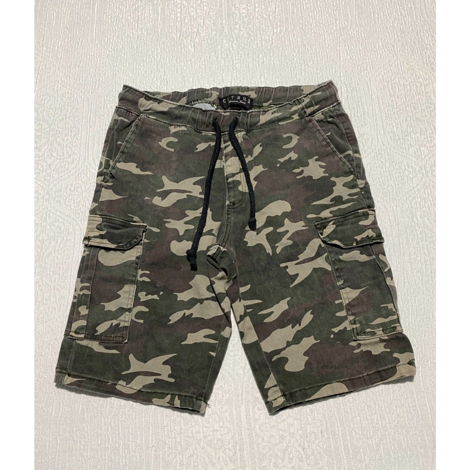 Vintage Citrus Men's Camo Cargo Shorts Size 29 Green Size US 29 - 2 Thumbnail