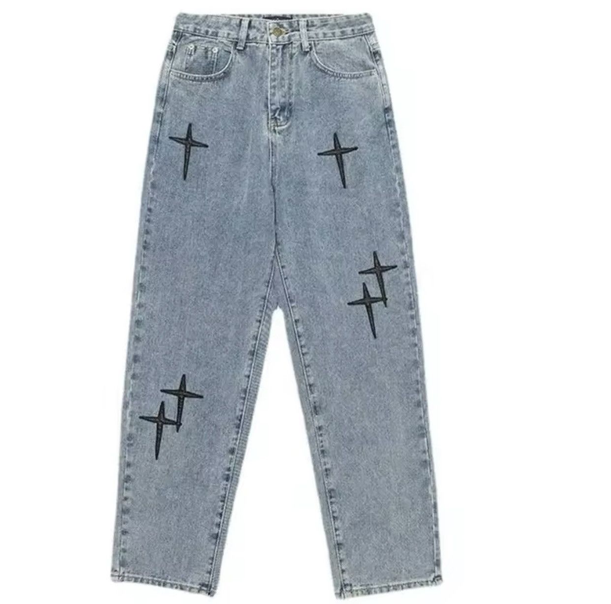 Designer × Japanese Brand vintage embroidered baggy jeans Size US 31 - 7 Thumbnail