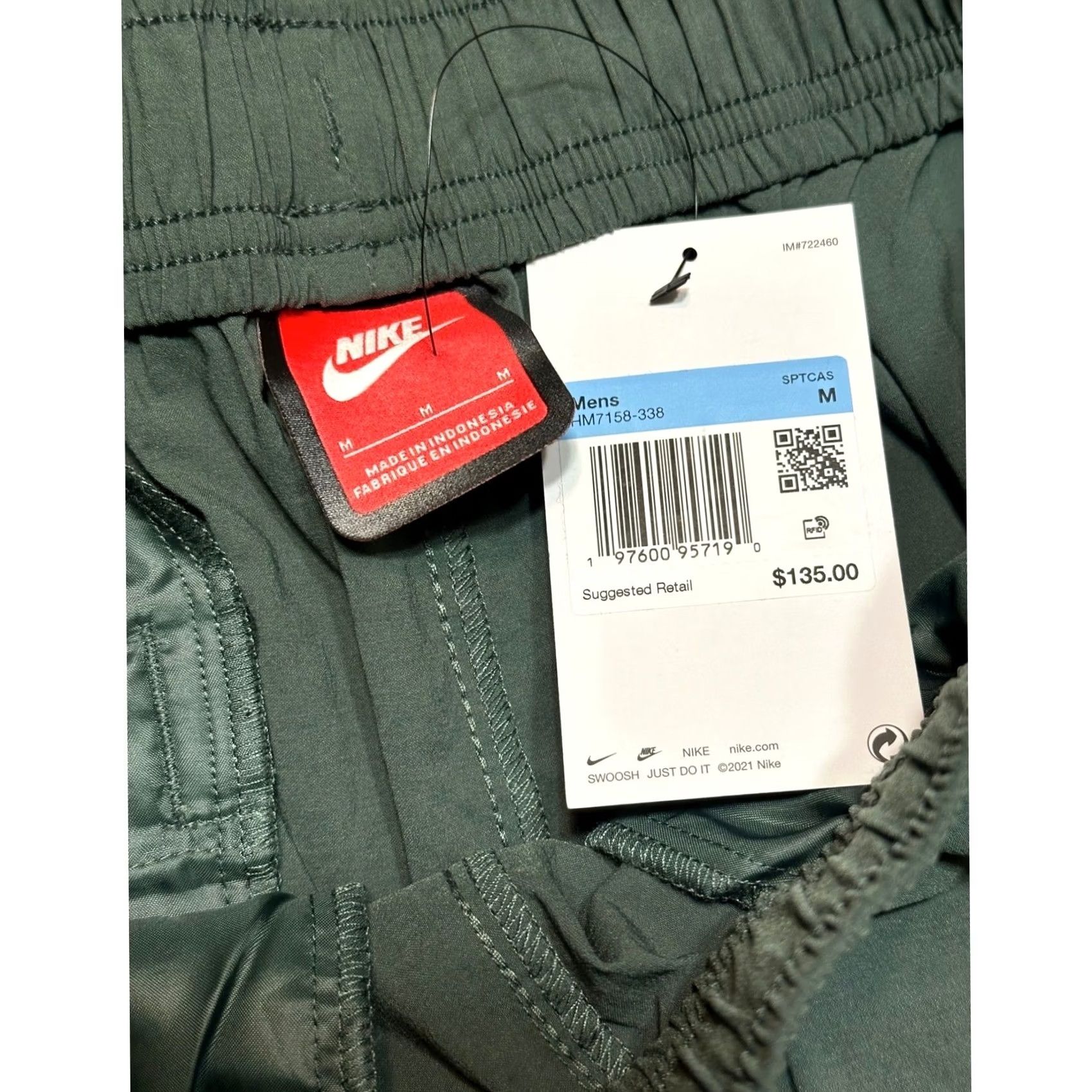 Nike Nike Tech Woven Track Pants Green Black Mens M Size US 31 - 6 Thumbnail