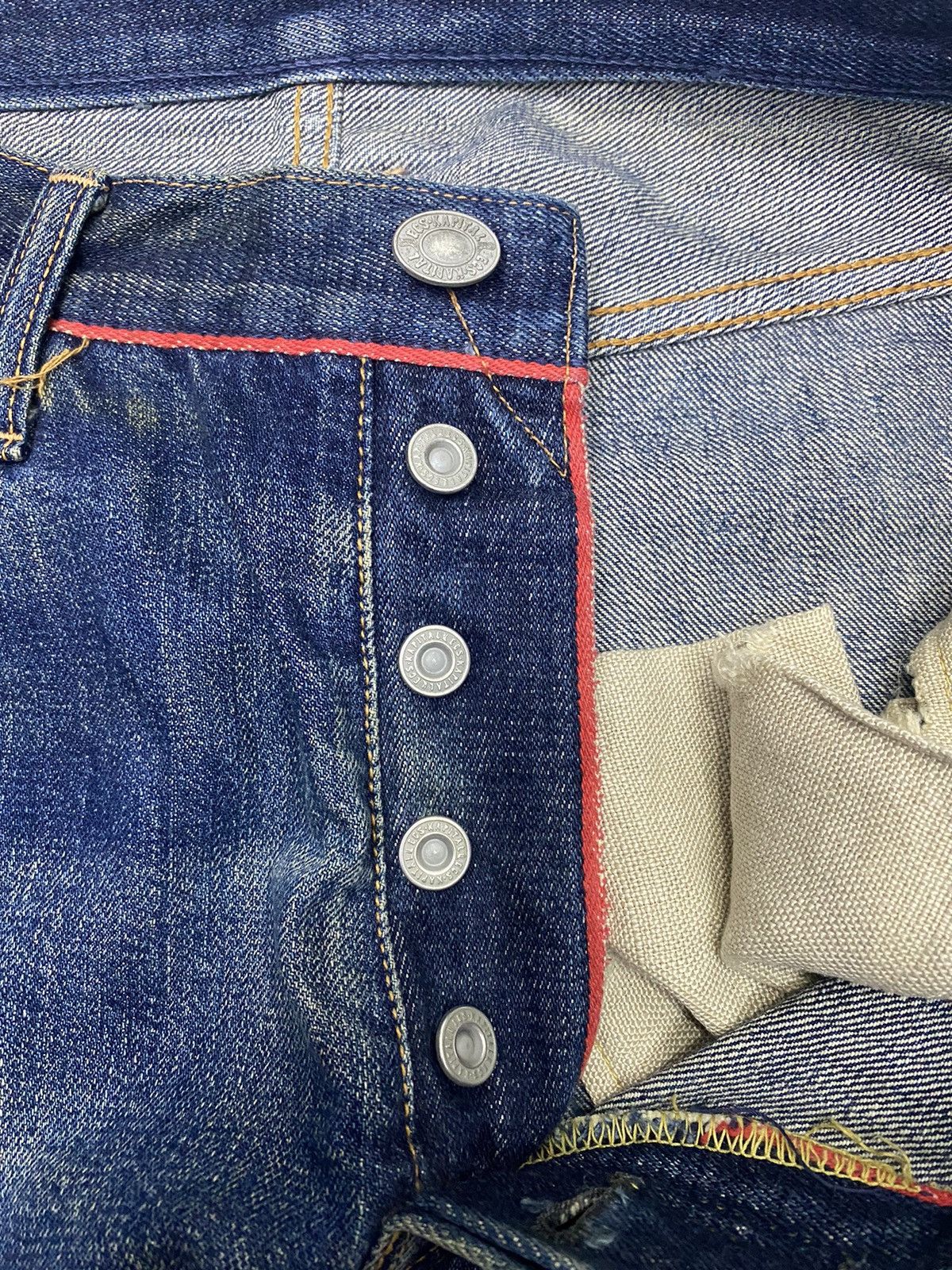 Kapital × Kapital Kountry 🇯🇵 KAPITAL🔥LEGS SELVEDGE DISTRESSED DENIM JEANS JAPAN Size US 28 / EU 44 - 18 Thumbnail