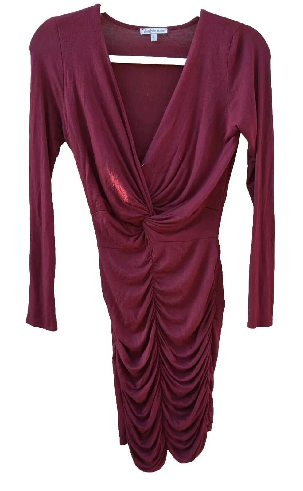 Other Charlotte Russe Burgandy Maroon Dress Size Small S Bodycon Size S / US 4 / IT 40 - 2 Thumbnail