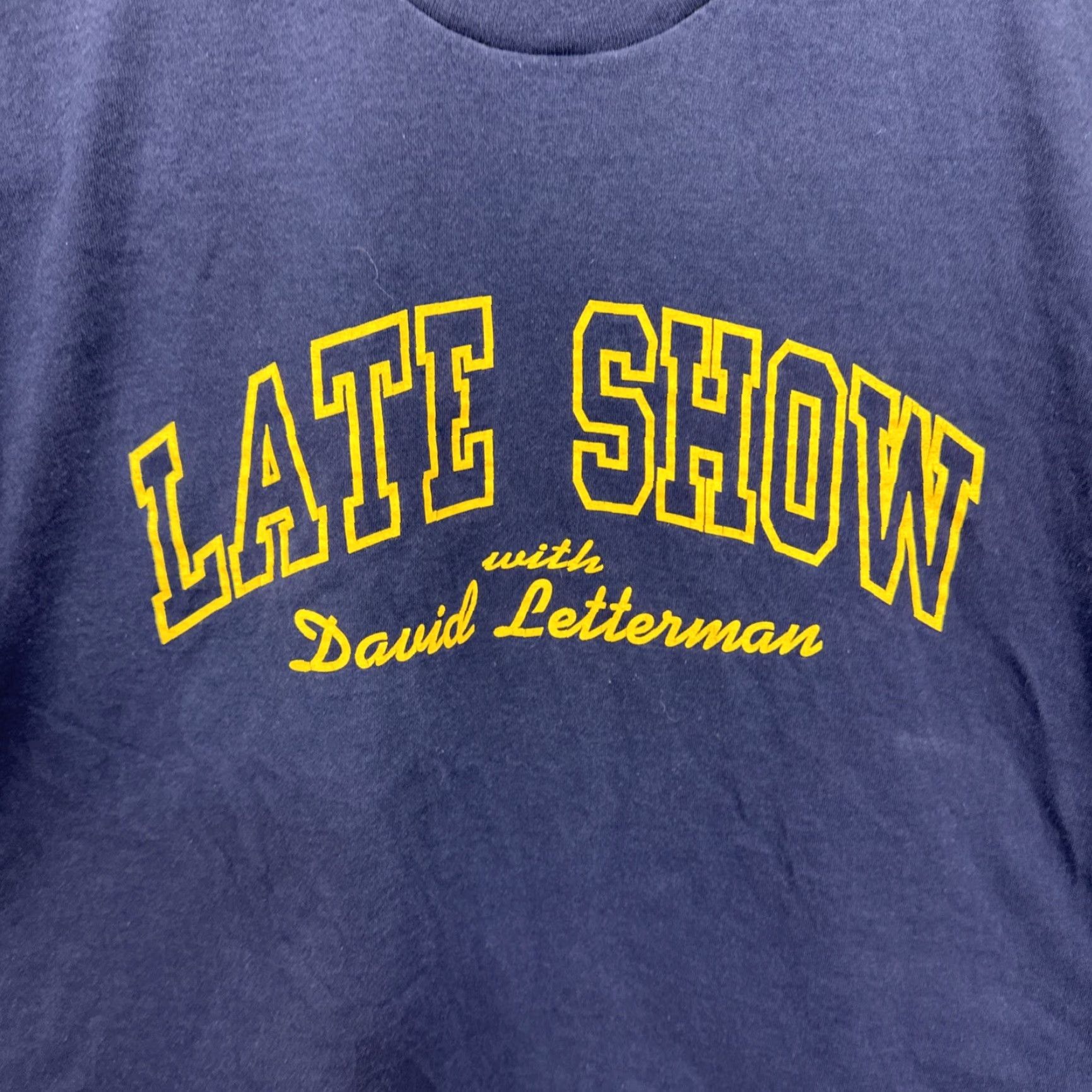 Lee VINTAGE Lee Sport T-Shirt XL Navy Blue David Letterman Late Show Pop Culture Men Shirt Size US XL / EU 56 / 4 - 2 Thumbnail