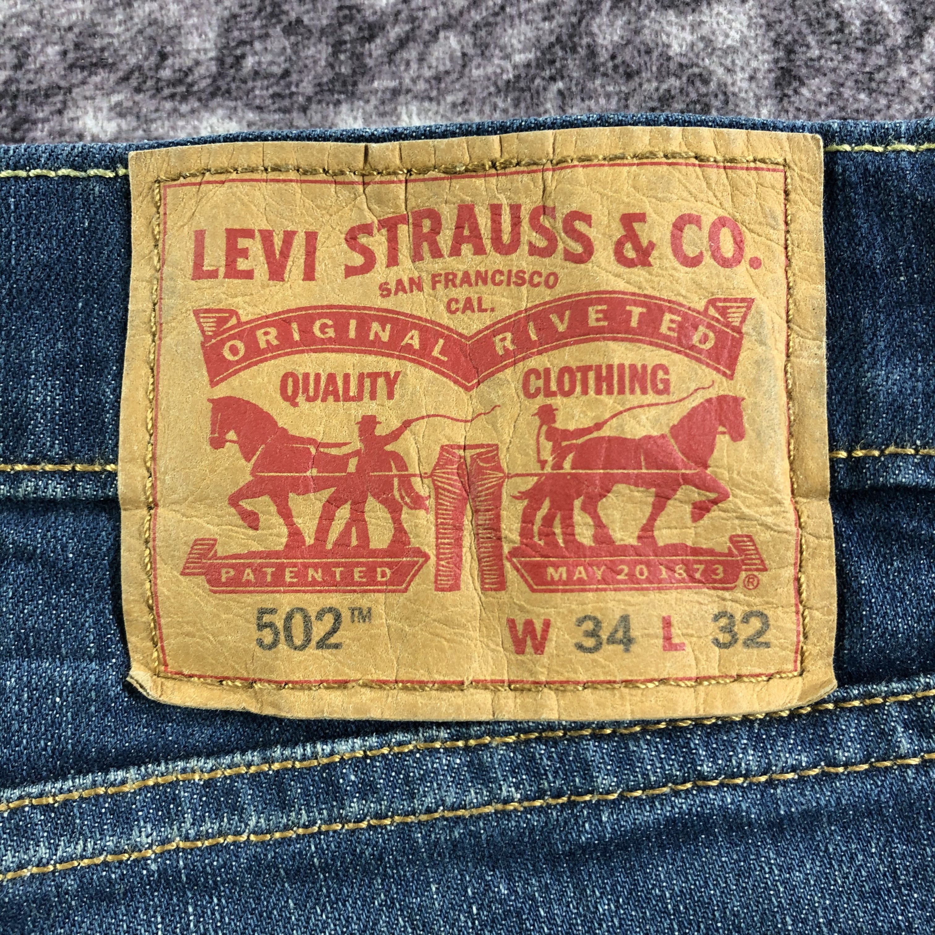 Levi's × Vintage Vintage Blue Wash Levis 502 Jeans-JM3514 Size 37" - 5 Thumbnail
