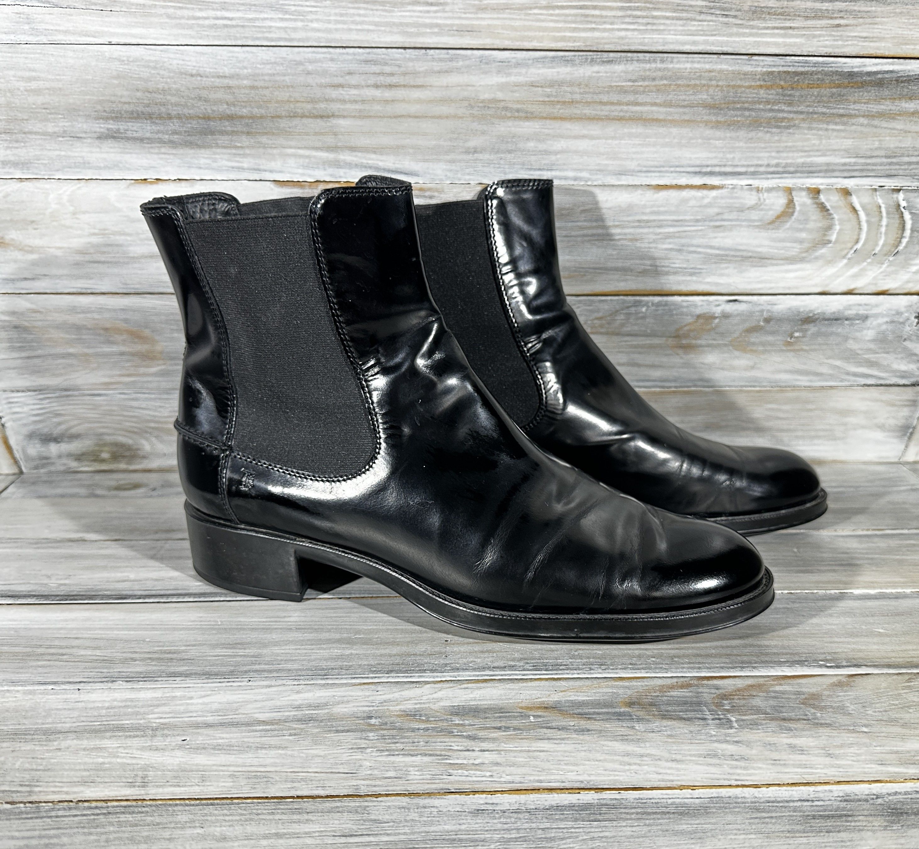 Leather × Tod's Tod's Women's Leather Chelsea Boots MadeInItaly Luxury Brand Size US 10 / IT 40 - 14 Thumbnail