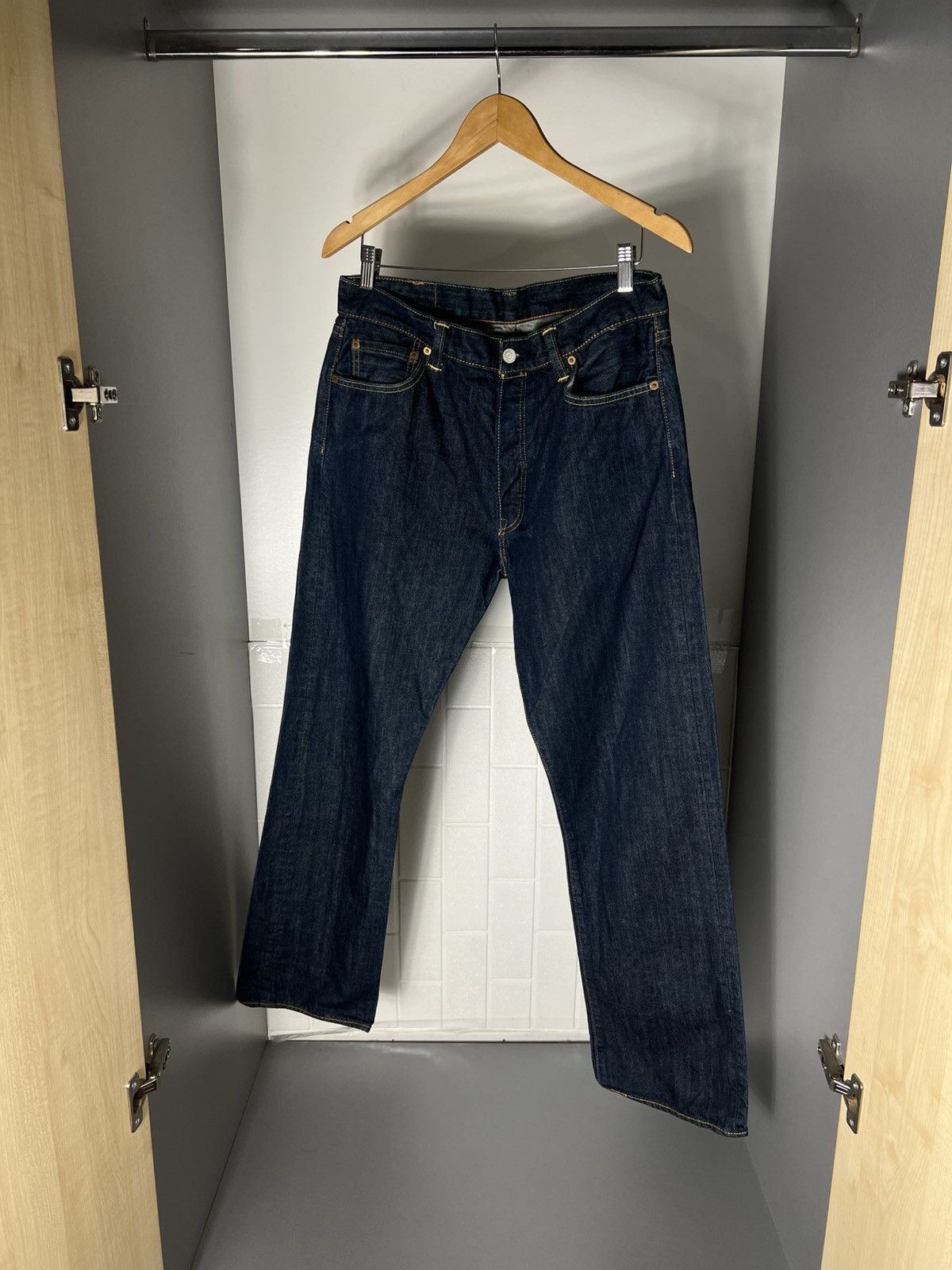 Levi's VINTAGE LEVI’S 501 CLOTHING MADE & CRAFTED DENIM JEANS CASUAL DESIGNER Y2K USA 90s Size US 36 / EU 52 - 9 Thumbnail
