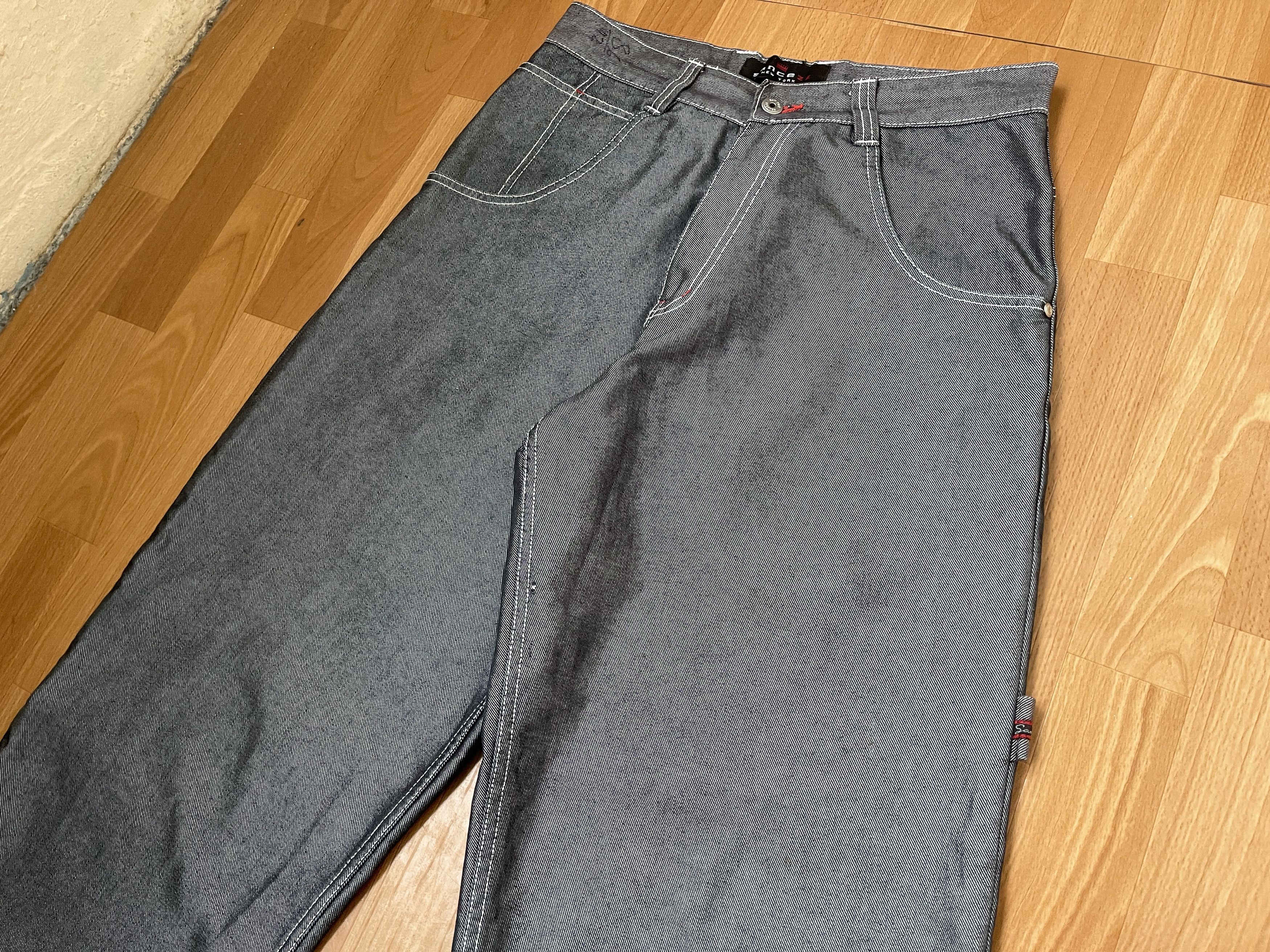Other Sancezz jeans, shiny, vintage baggy, silver, metallic Y2K 32 Size US 32 / EU 48 - 14 Thumbnail