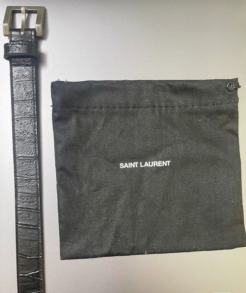 Saint Laurent Paris Saint Laurent Embossed Belt -DMC-2508 Size ONE SIZE - 3 Thumbnail
