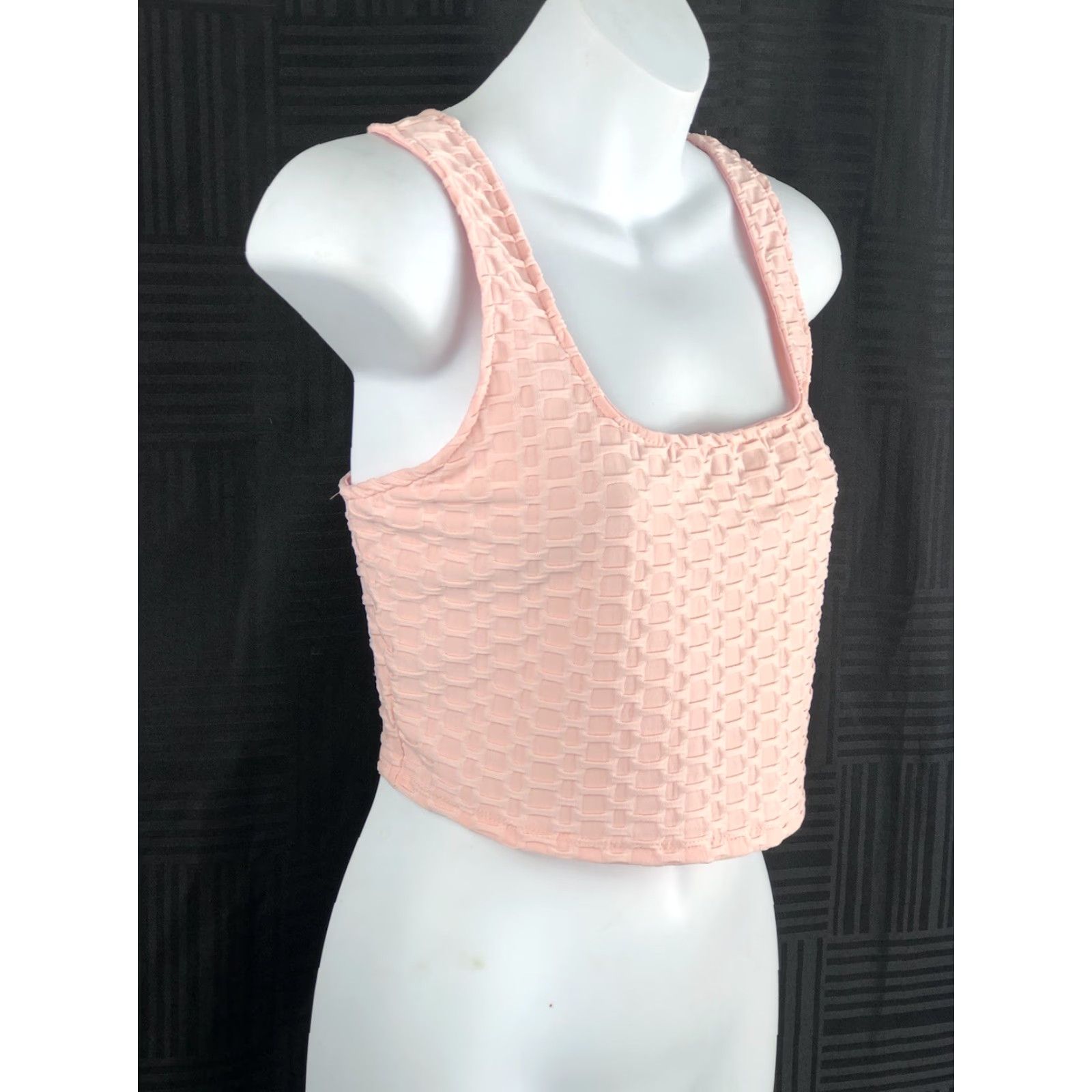 Pinko Timing Tank Top M Pink Square Neck/Back Cropped Sleeveless Bralette 90s Y2K NWT Timing Womens Size M / US 6-8 / IT 42-44 - 2 Thumbnail
