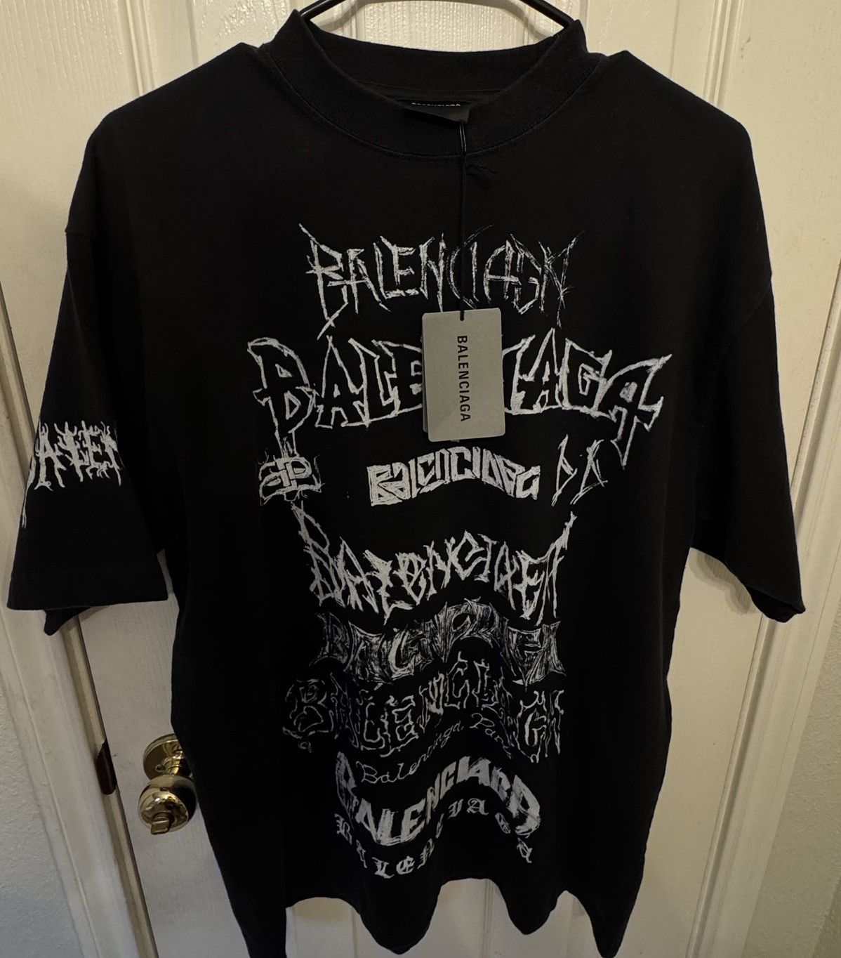 Balenciaga Balenciaga Metal Logo T-Shirt (Black) Size US XS / EU 42 / 0 - 7 Thumbnail