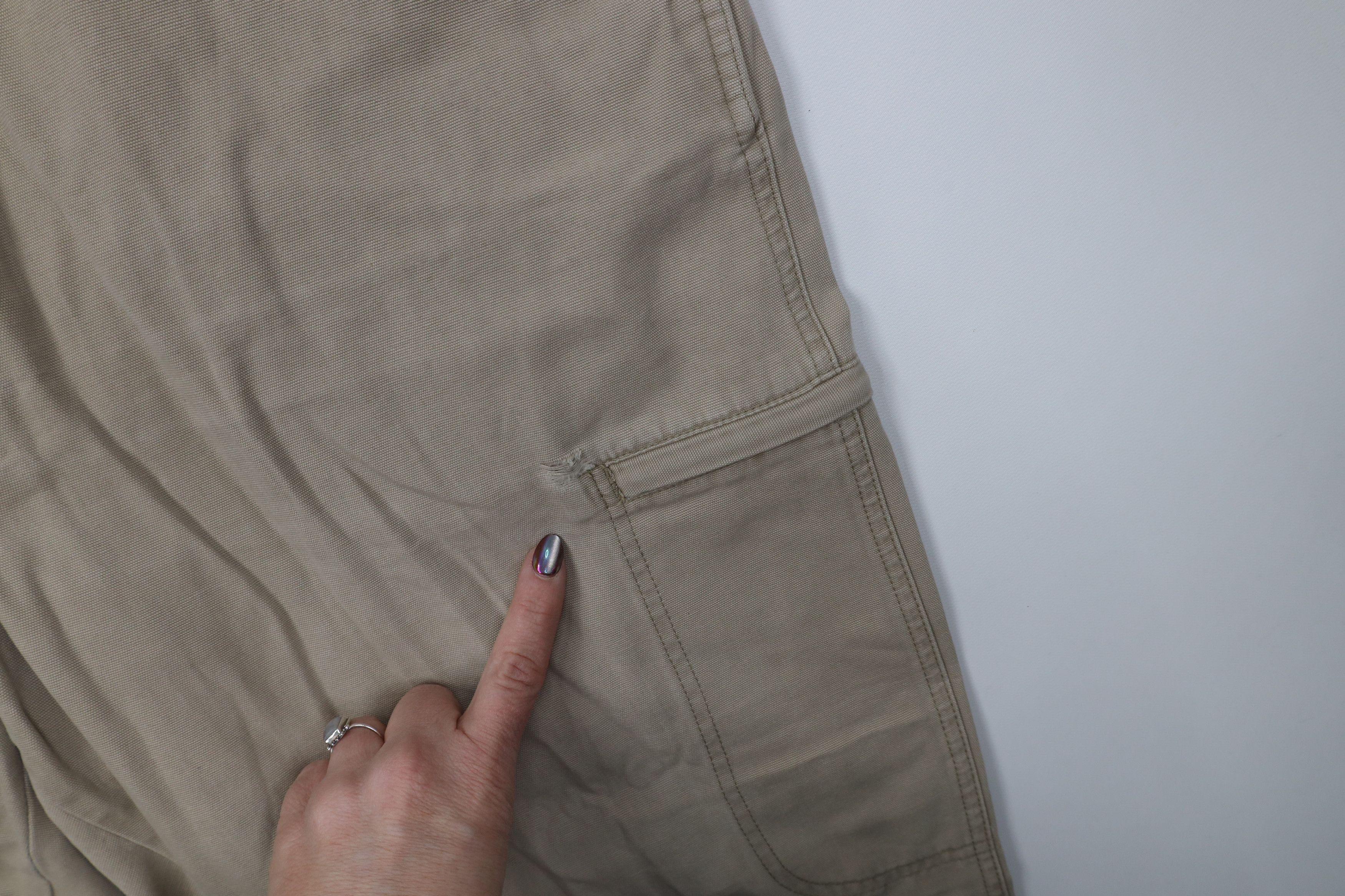 Woolrich Woolen Mills Vintage 90s Woolrich Baggy Wide Leg Cargo Pants Beige Size US 40 / EU 56 - 7 Thumbnail