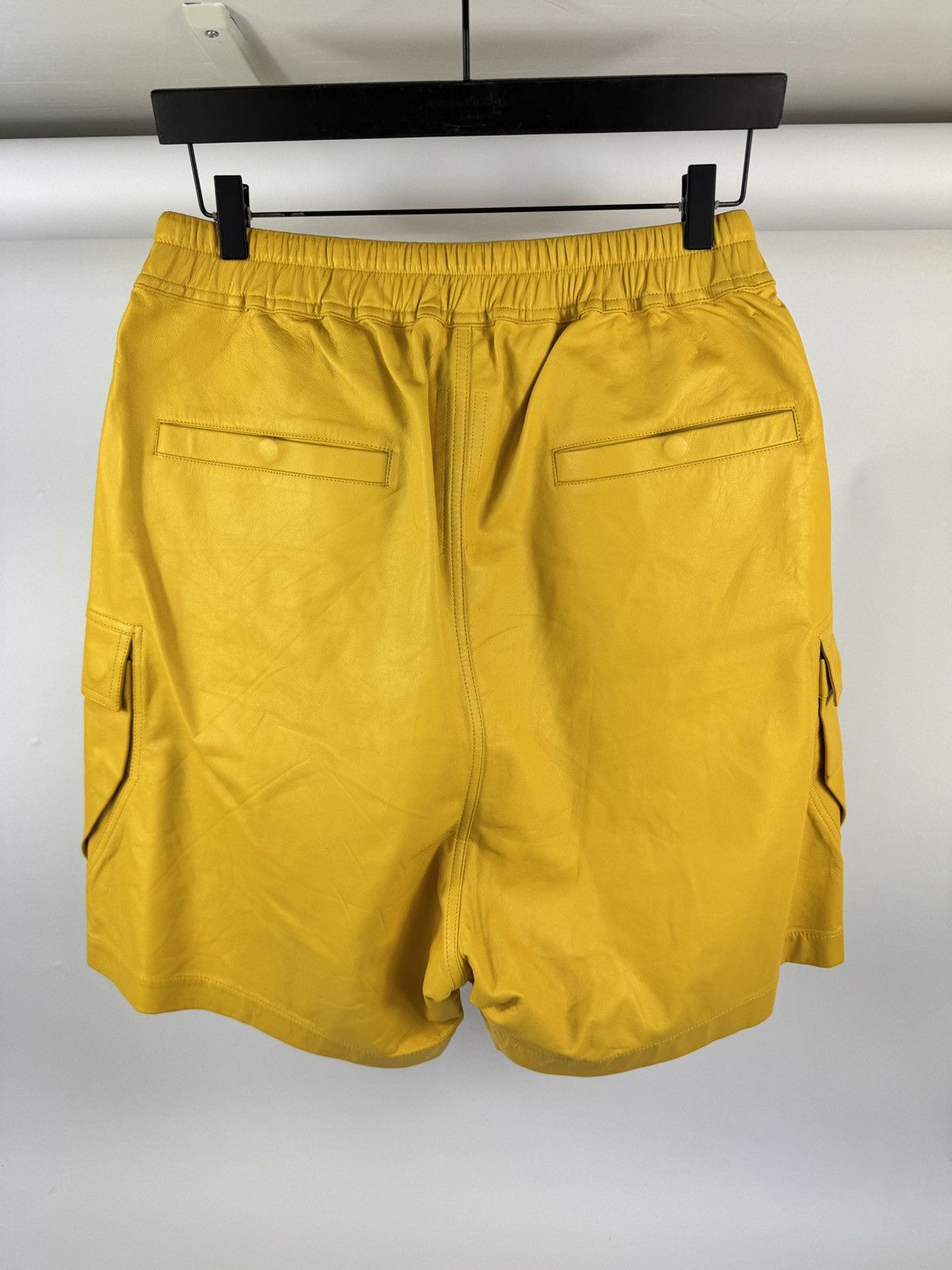 Rick Owens BOXY LEATHER SHORTS Size US 34 / EU 50 - 2 Thumbnail