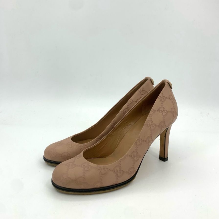 Gucci Gucci Size 36.5 Double G Presbyopia Leather Pointed-Toe Heel Size US 6.5 / IT 36.5 - 1 Thumbnail