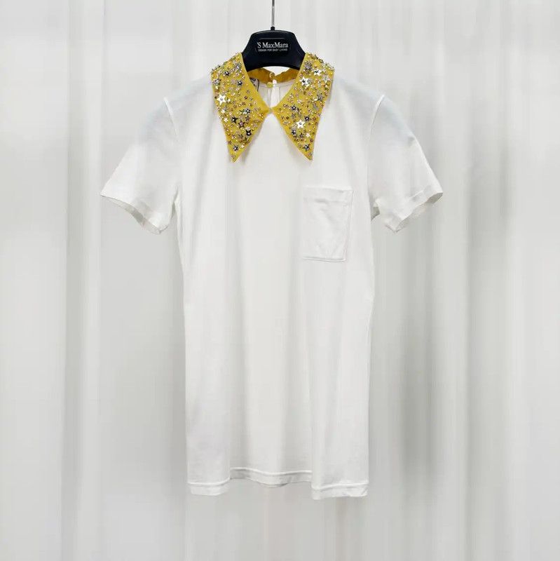 Miu Miu Miu Miu Summer White Cotton Logo T-Shirt 0089 Size S / US 4 / IT 40 - 1 Thumbnail