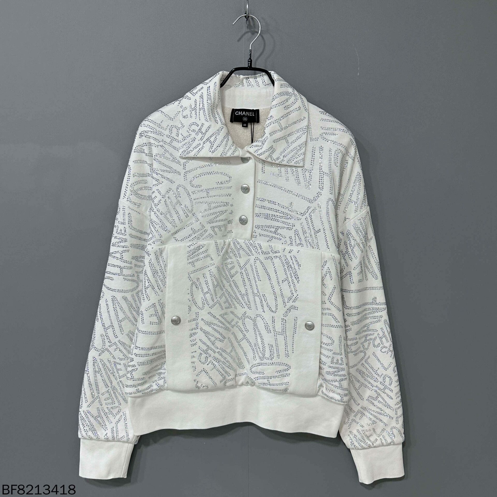 Chanel Chanel Rhinestone Letter Print Pullover Size S / US 4 / IT 40 - 1 Thumbnail