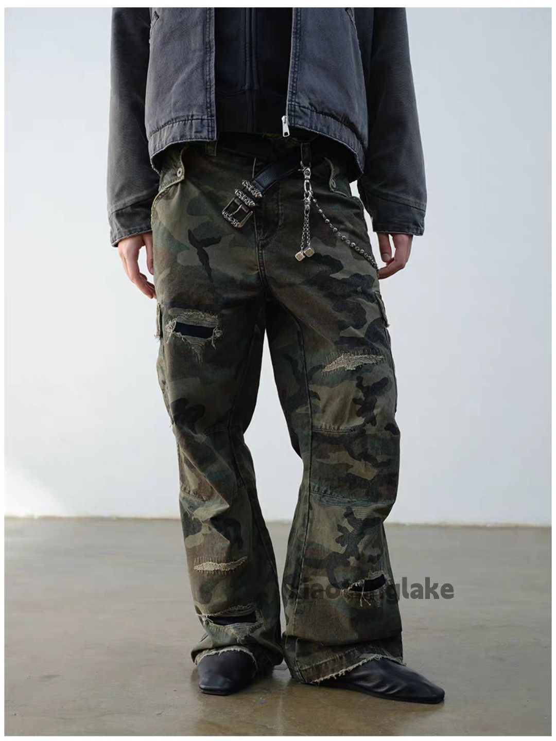 Vintage xz utility military loose baggy wide Leg flared cargo pants Size US 34 / EU 50 - 9 Thumbnail