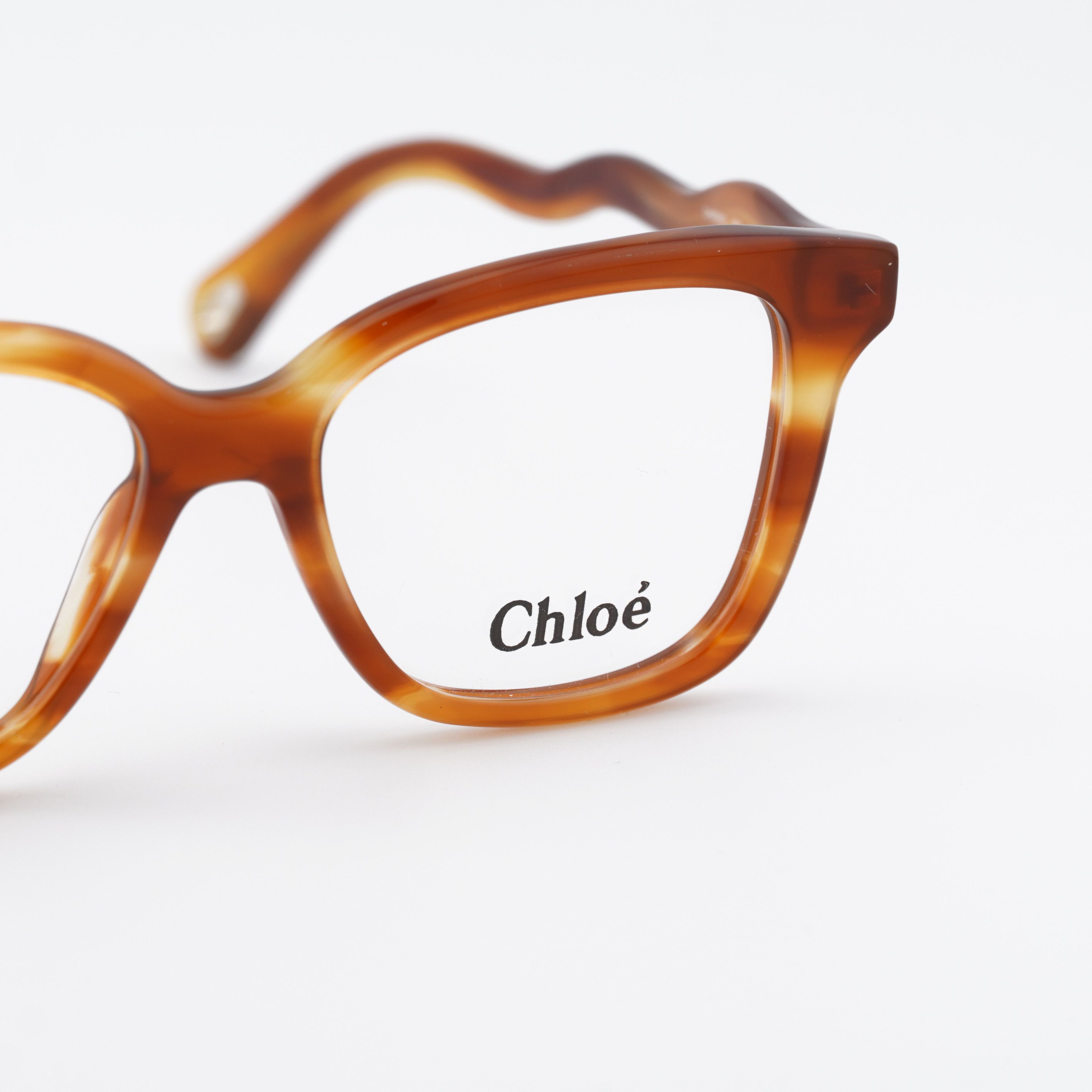 Chloe Chloe CH0090O 002 Eyeglasses Havana 49mm Square Frame Size ONE SIZE - 2 Thumbnail