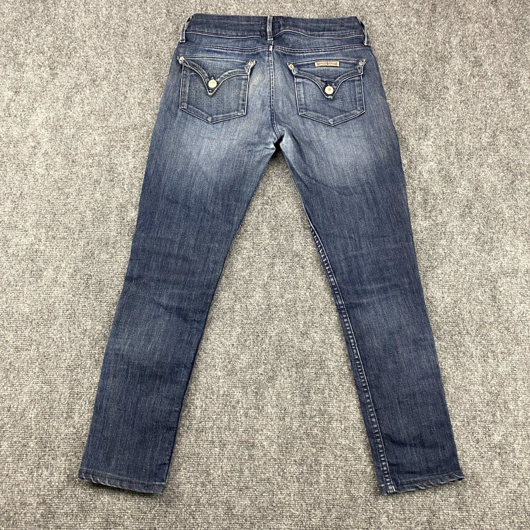 Hudson Hudson Jeans Womens Blue Skinny Jeans Distressed Dark Wash 5-Pocket Denim Stretch Size 42" / US 20 - 6 Thumbnail