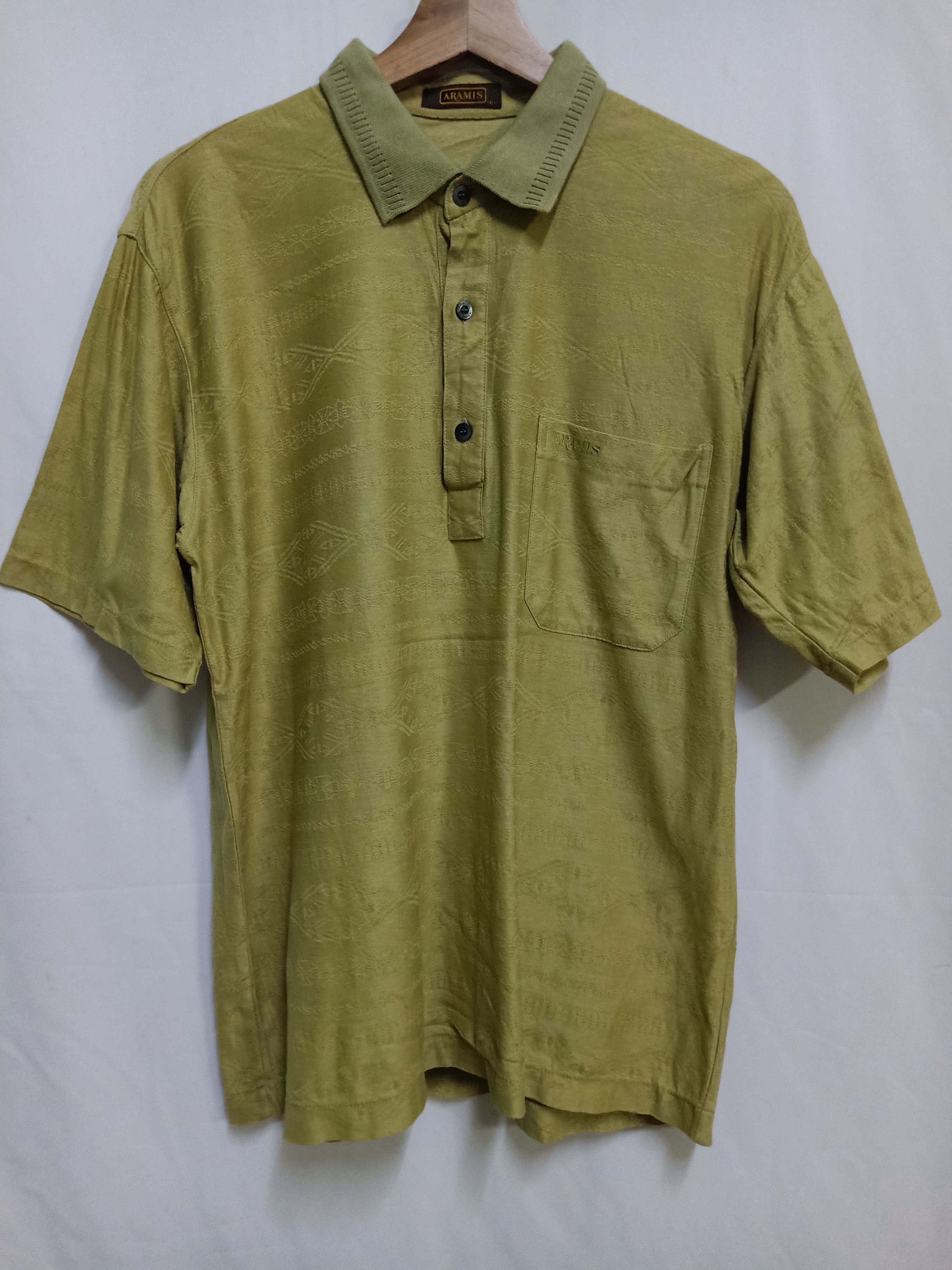 Japanese Brand Vintage 90s ARAMIS Japan Polo Shirt Rare Single Stitch Size US L / EU 52-54 / 3 - 1 Thumbnail