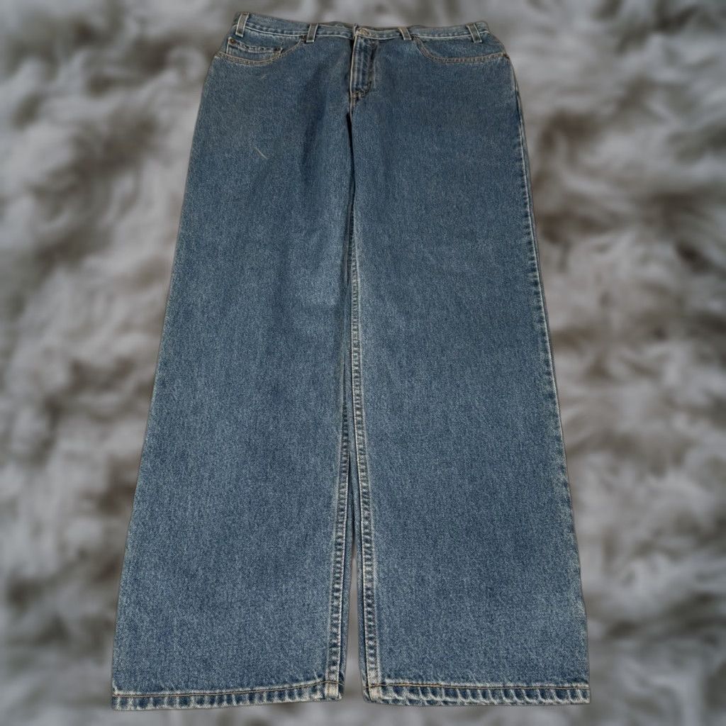Levi's VINTAGE Levi's Relaxed Jeans Mens 38x32 Regular Straight Denim Blue 90s Logo 5-Pocket Mens Size US 36 / EU 52 - 1 Thumbnail