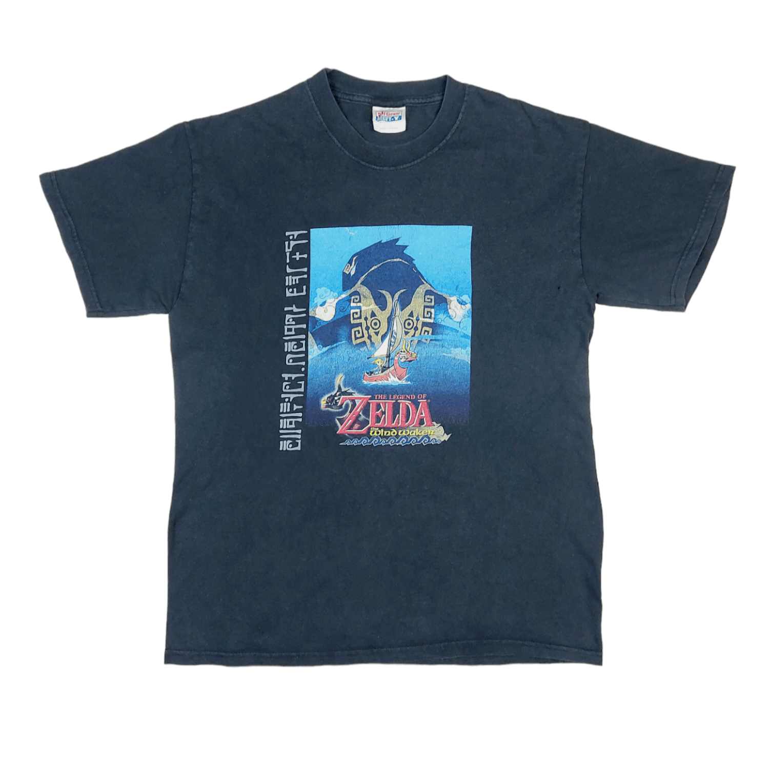 image of Vintage The Legend Of Zelda Wind Waker 2002 Gamecube Tee in Black, Men's (Size Medium)