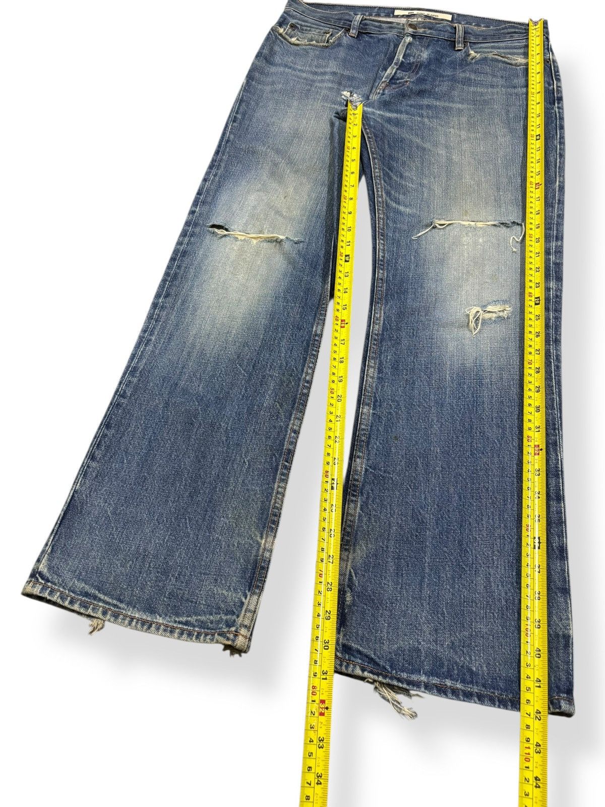 Gap Vintage Gap Blue Wash Loose Fit Distressed Grunge Jeans Size US 35 - 13 Thumbnail