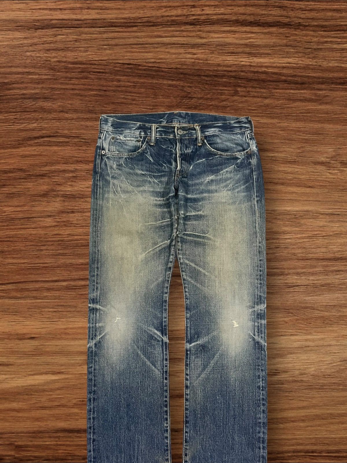 Eternal Vintage Eternal 811 Intense Whiskering Faded Frayed Hem Jean Size US 34 / EU 50 - 3 Thumbnail