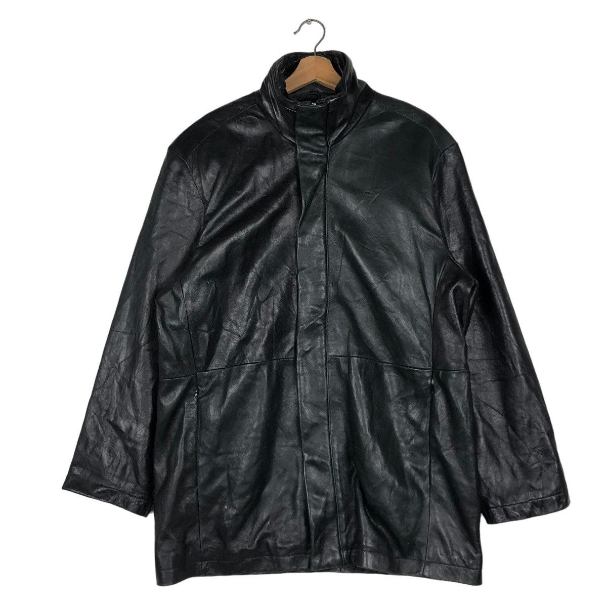 Japanese Brand 📌VINTAGE SOFT LEATHER BIKER JACKET NAUGHTY BIG POCKETS Size US L / EU 52-54 / 3 - 2 Thumbnail