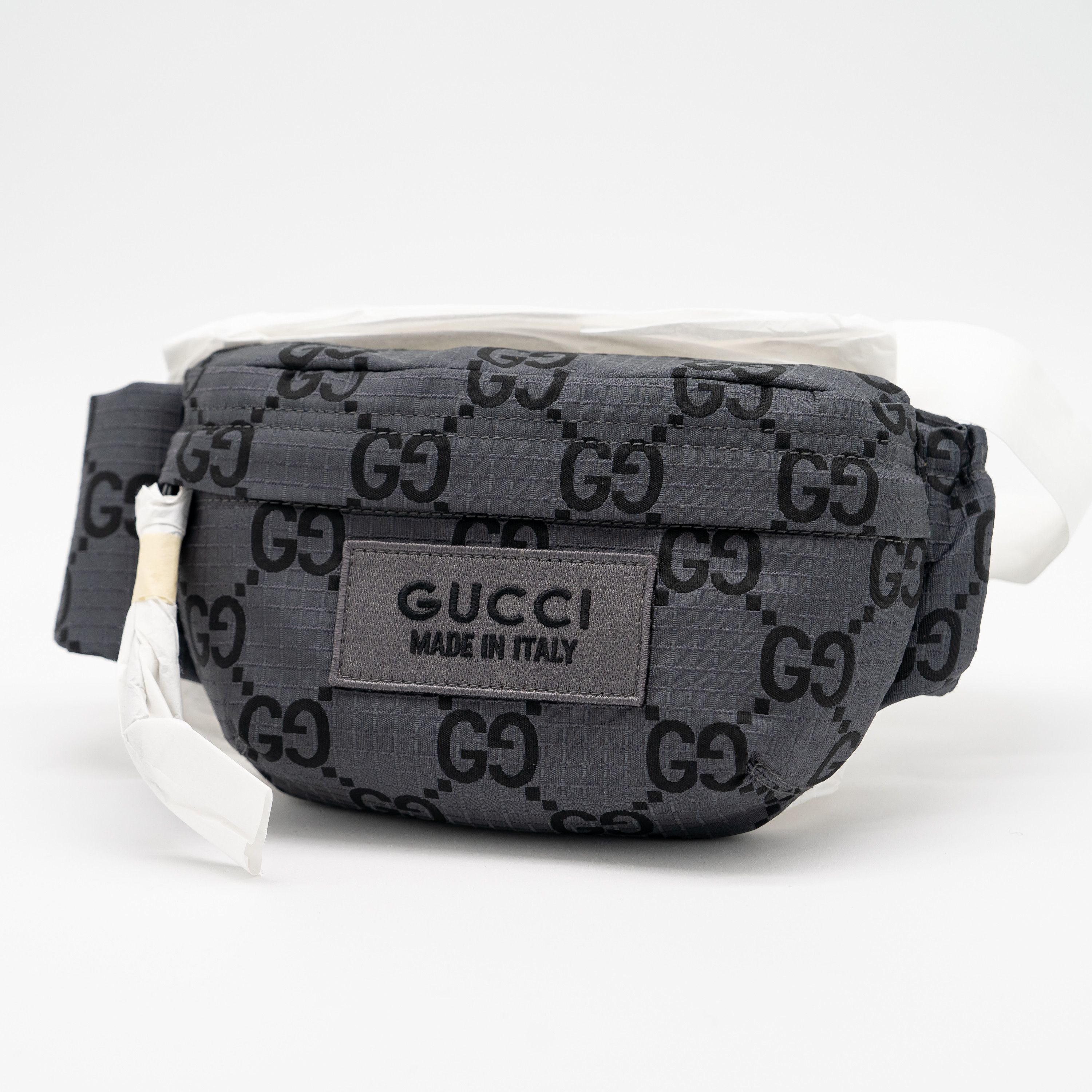 Gucci Gucci Grey GG Nylon Ripstop Belt Bag Black Size ONE SIZE - 2 Thumbnail