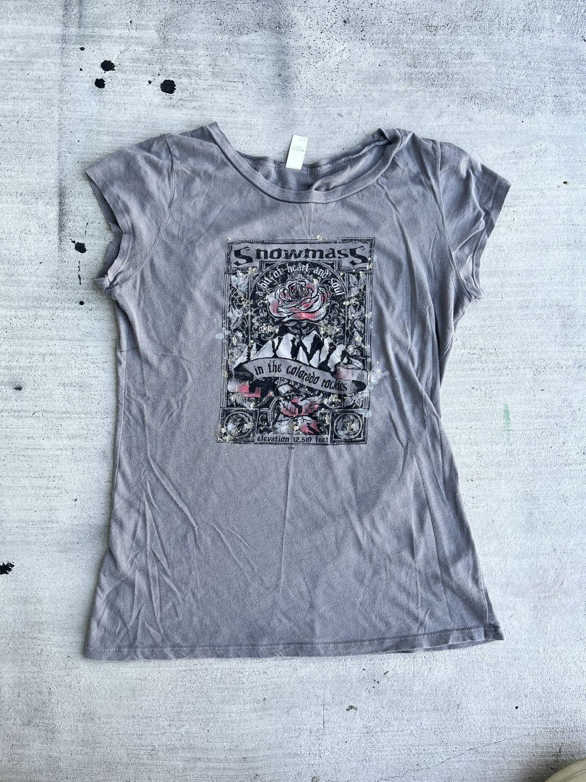 Vintage Blue 84 Snowmass Graphic Tee – Fitted Size L Size L / US 10 / IT 46 - 1 Thumbnail