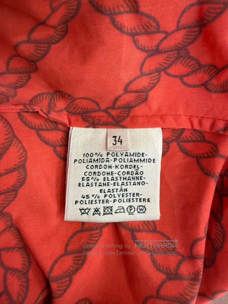 Hermes Hermes Red rope knot print jacket Size XXS / US 00 / IT 34 - 6 Thumbnail
